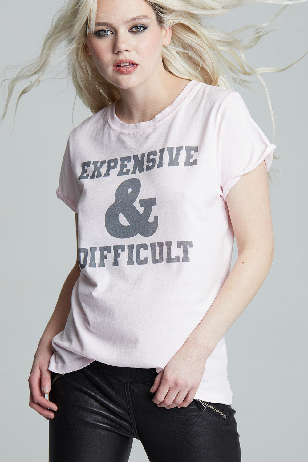 Women's Expensive & Difficult T-shirt in Petal