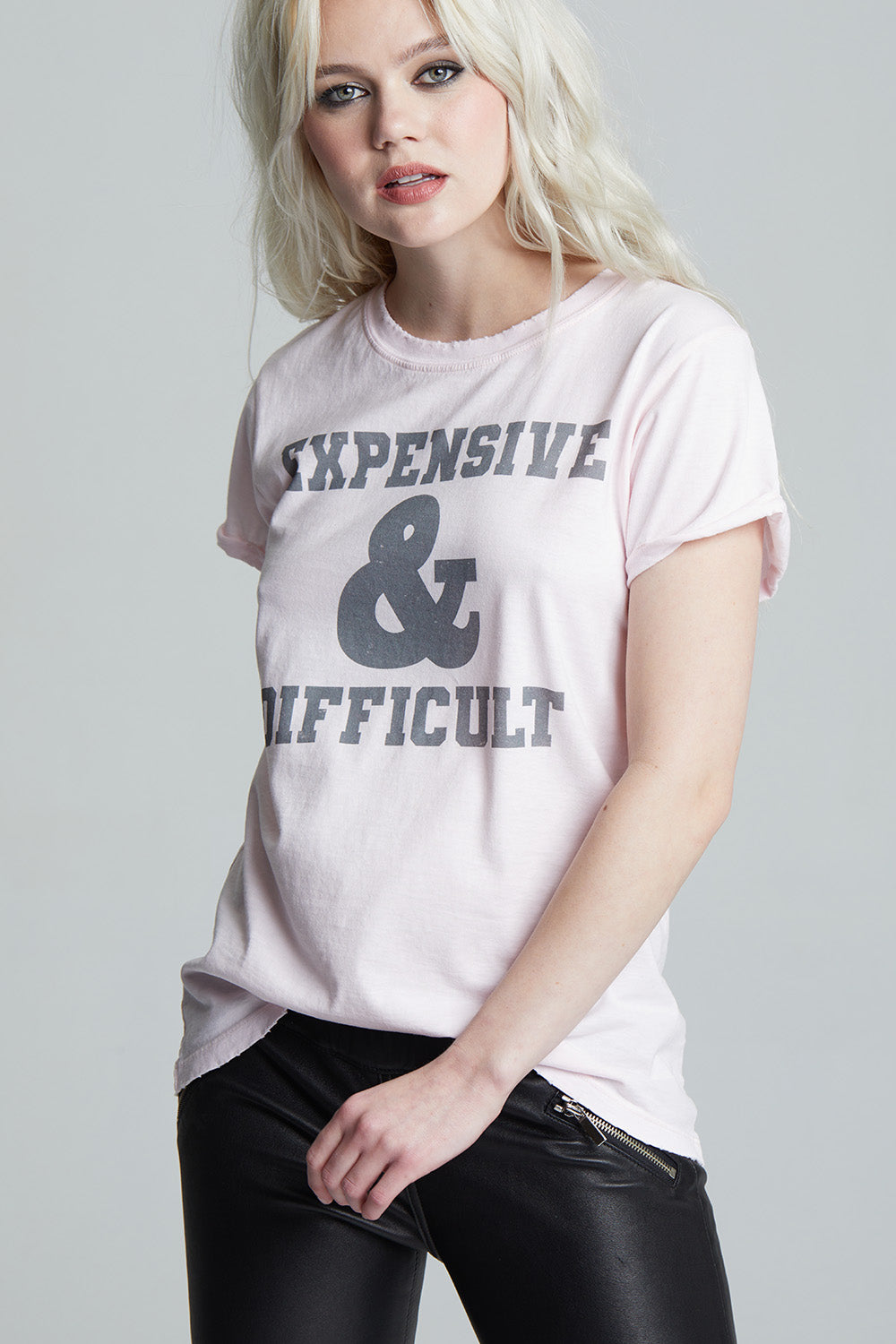 Women's Expensive & Difficult T-shirt in Petal