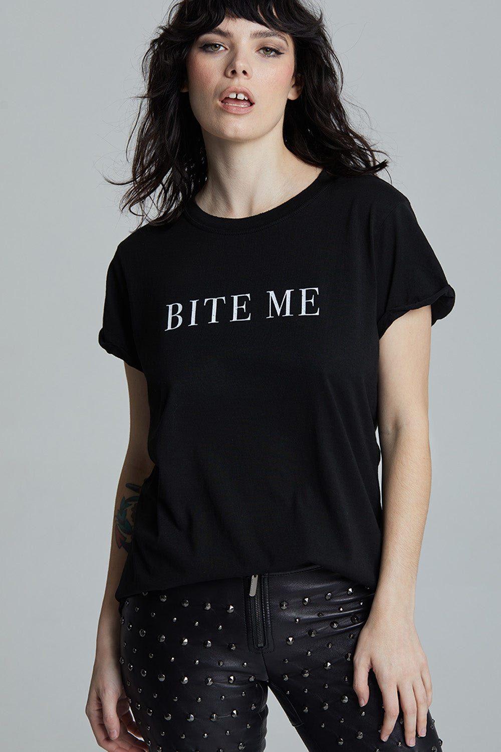 Women's Bite Me T-shirt in Black