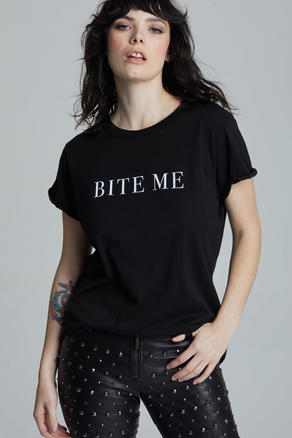 Women's Bite Me T-shirt in Black