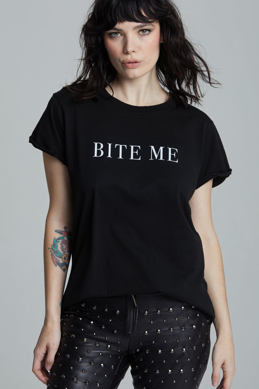 Women's Bite Me T-shirt in Black