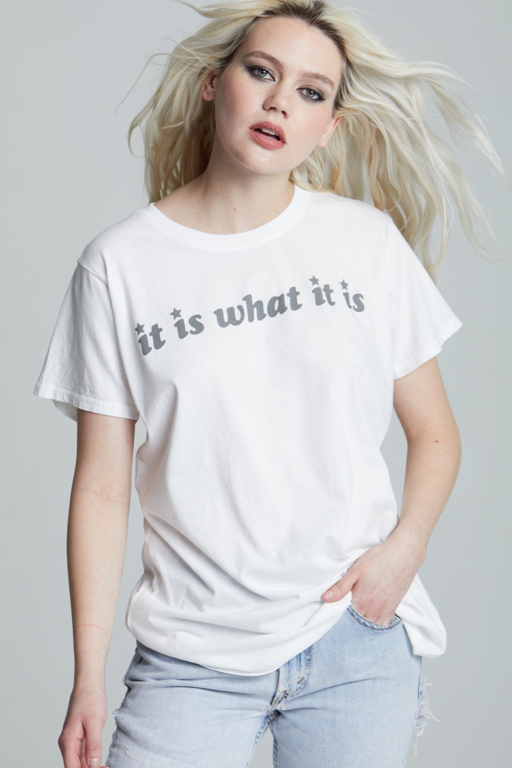 Unisex It Is What It Is T-shirt in White