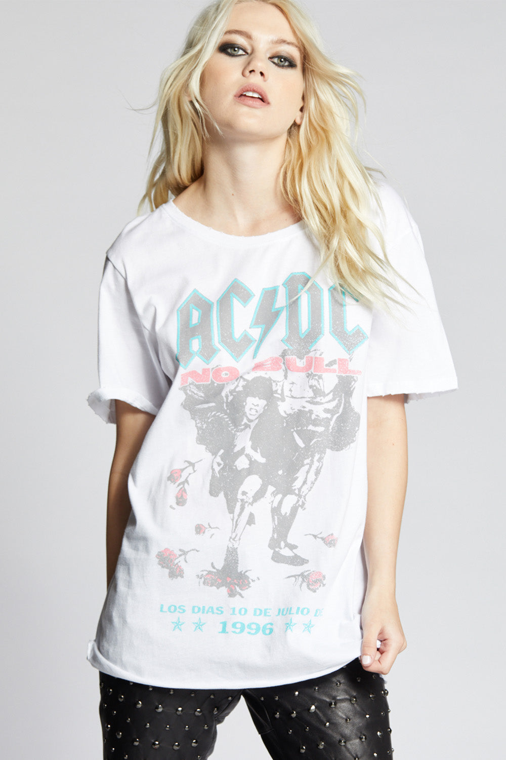 AC/DC No Bull Tour Vintage Graphic Boyfriend Tee