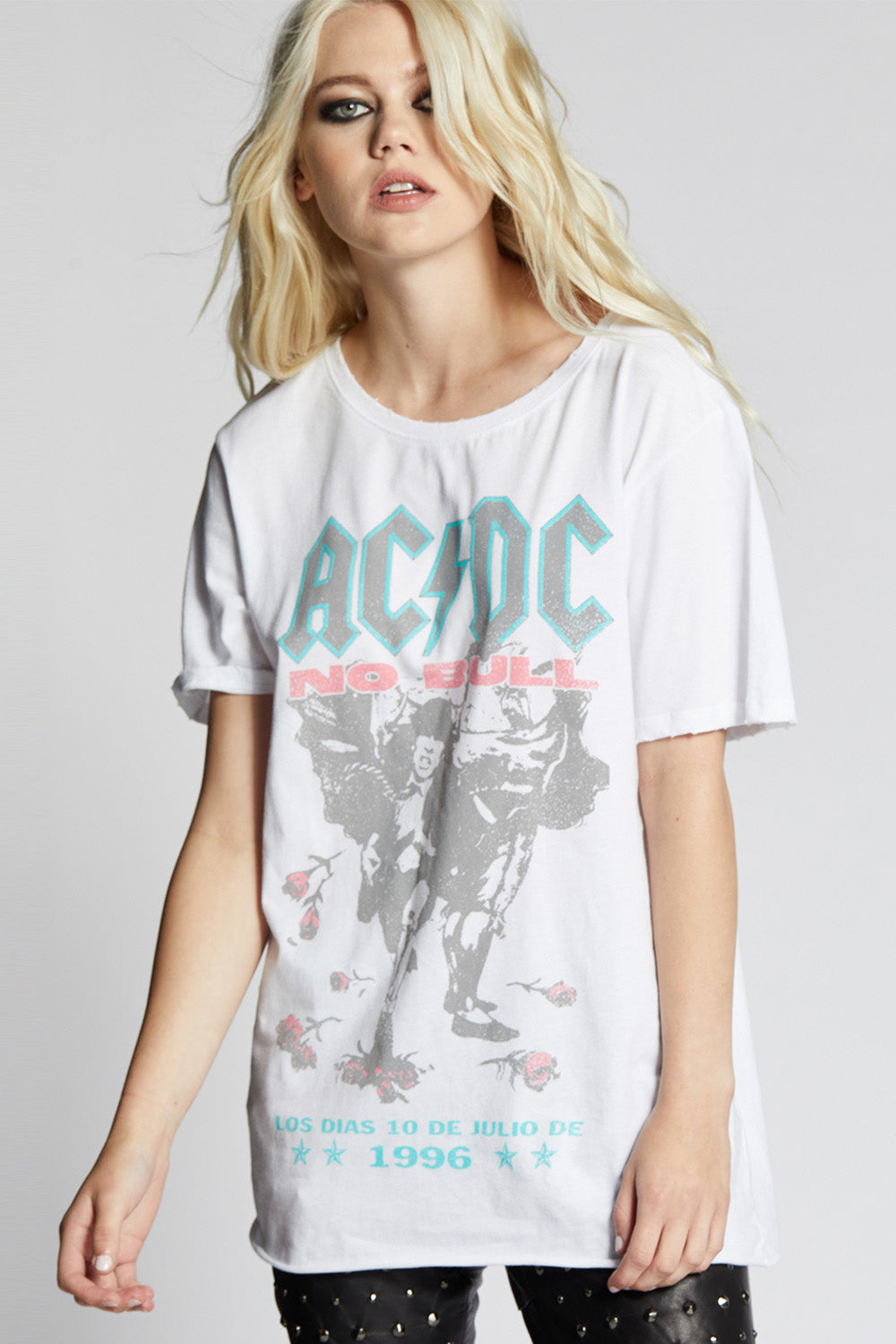 AC/DC No Bull Tour Vintage Graphic Boyfriend Tee