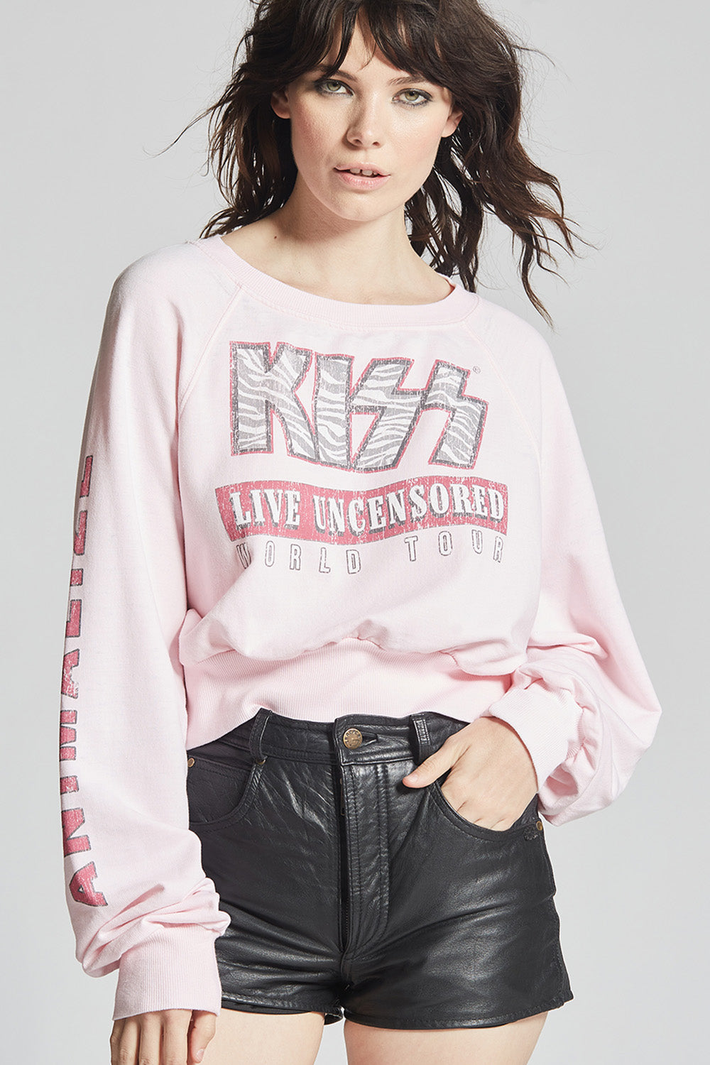 KISS Animalize Live Vintage Crop Sweatshirt