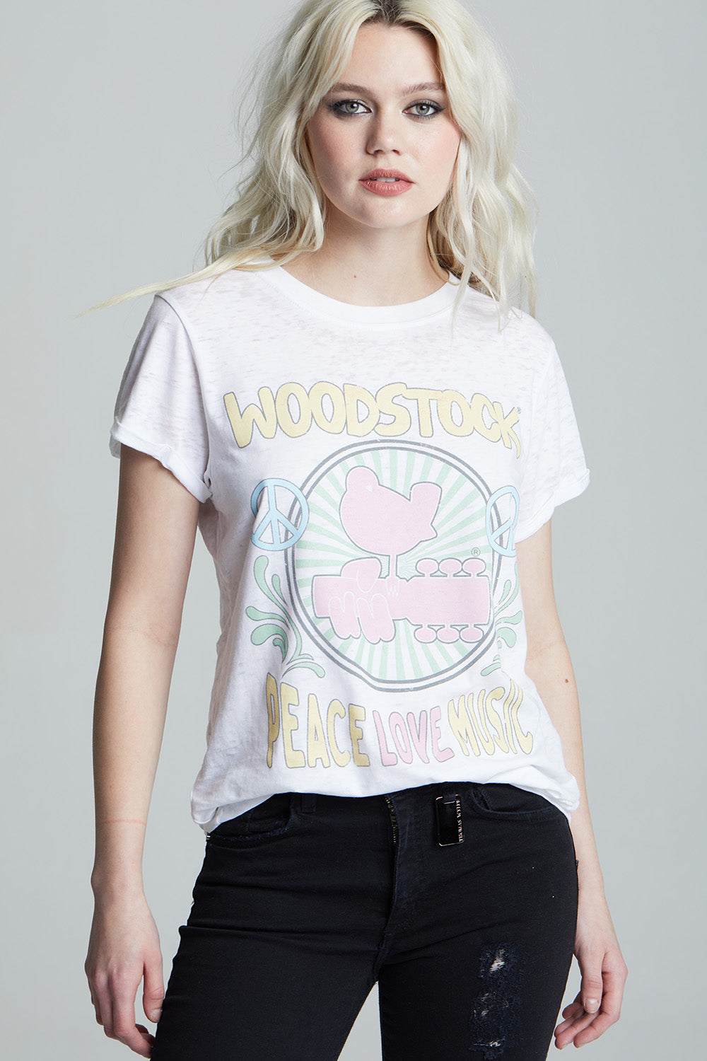 Woodstock Peace Love Music Tee