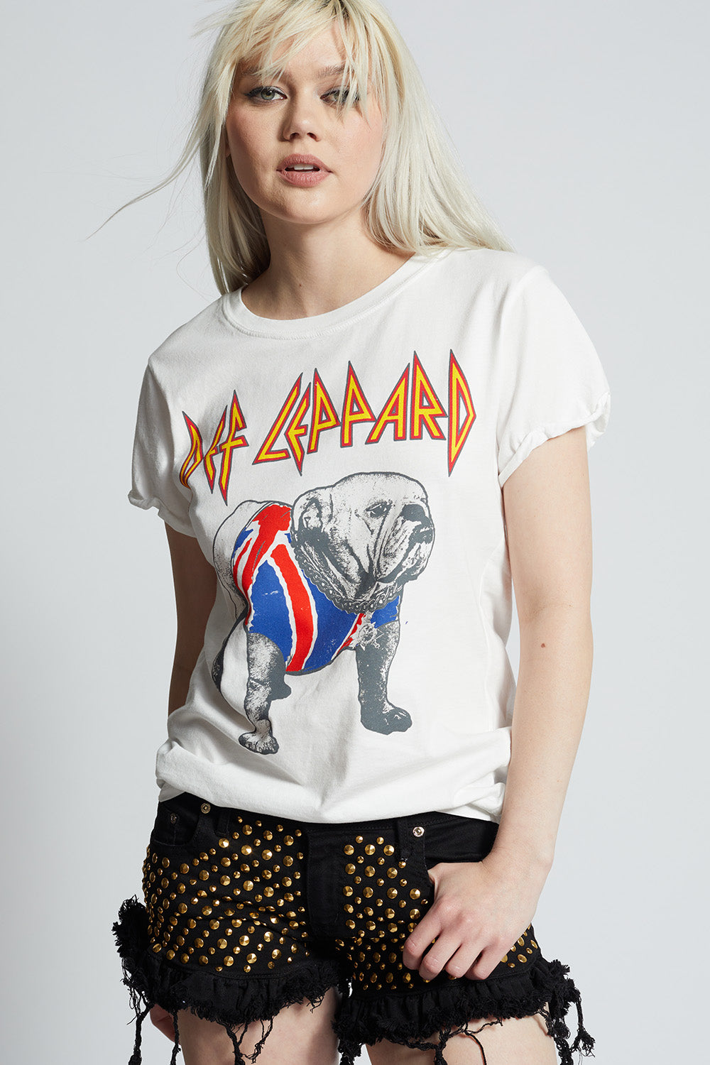 Def Leppard Bulldog Slim Fit Graphic Tee