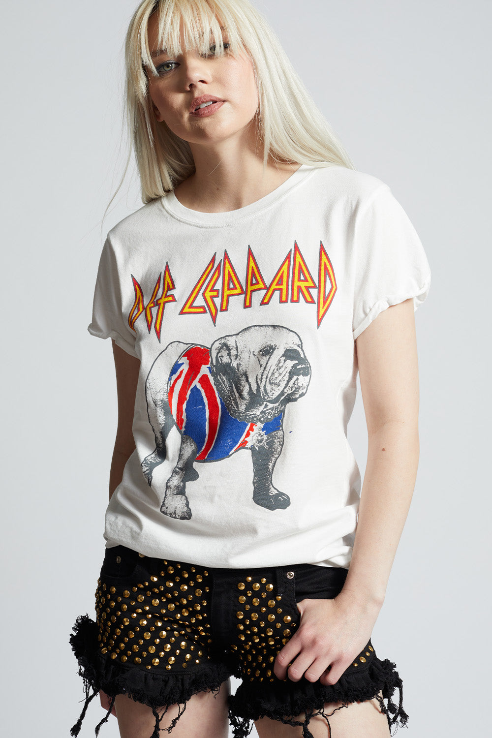 Def Leppard Bulldog Slim Fit Graphic Tee
