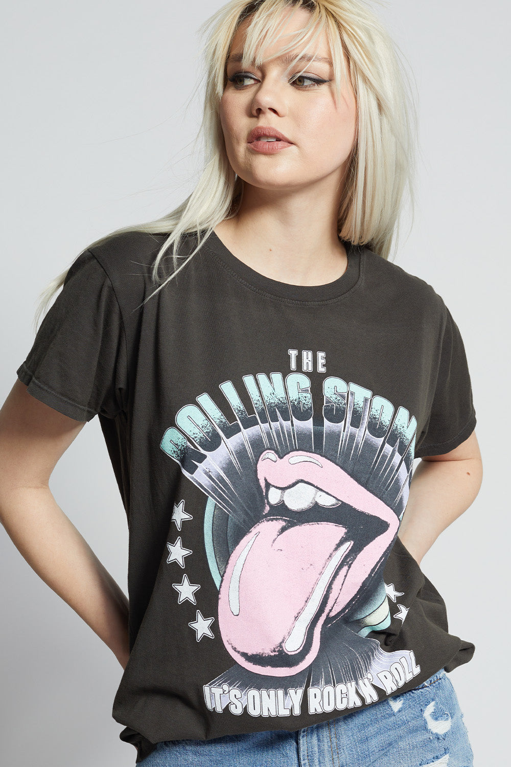 The Rolling Stones Rock N Roll Vintage Graphic Tee