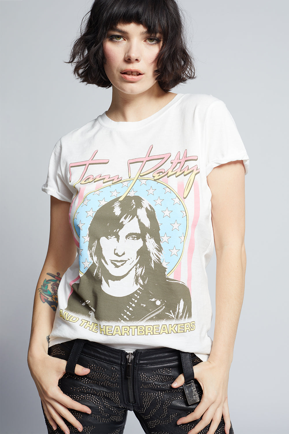 Women's Tom Petty & The Heartbreakers American Girl T-shirt with song graphics