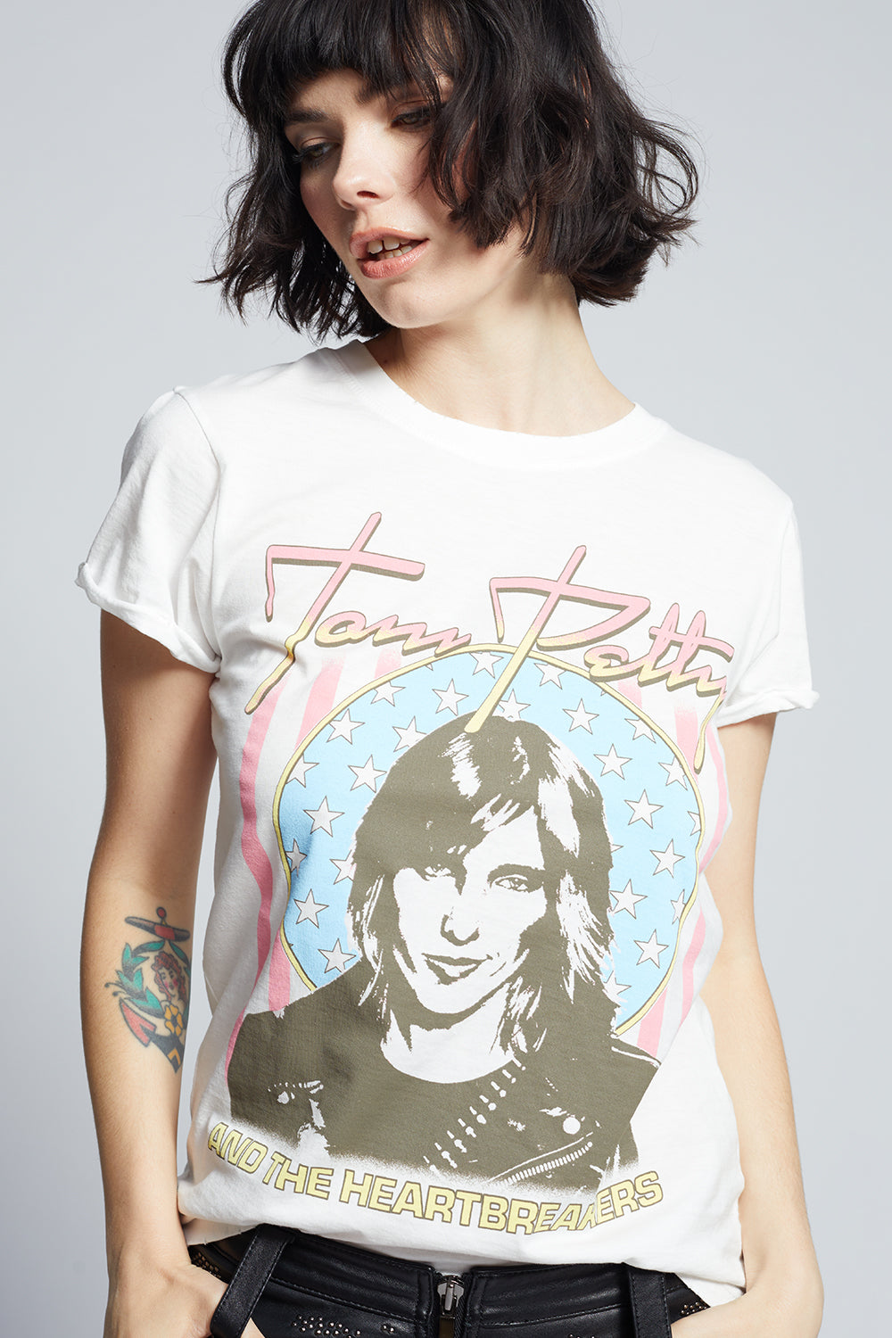 Women's Tom Petty & The Heartbreakers American Girl T-shirt with song graphics