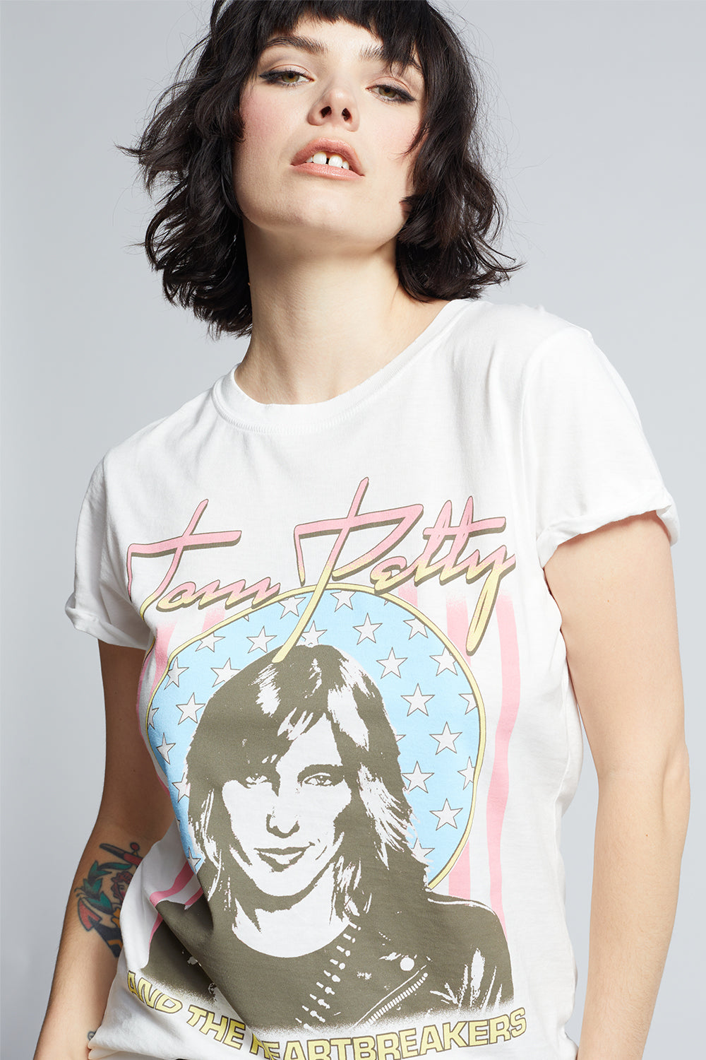 Women's Tom Petty & The Heartbreakers American Girl T-shirt with song graphics