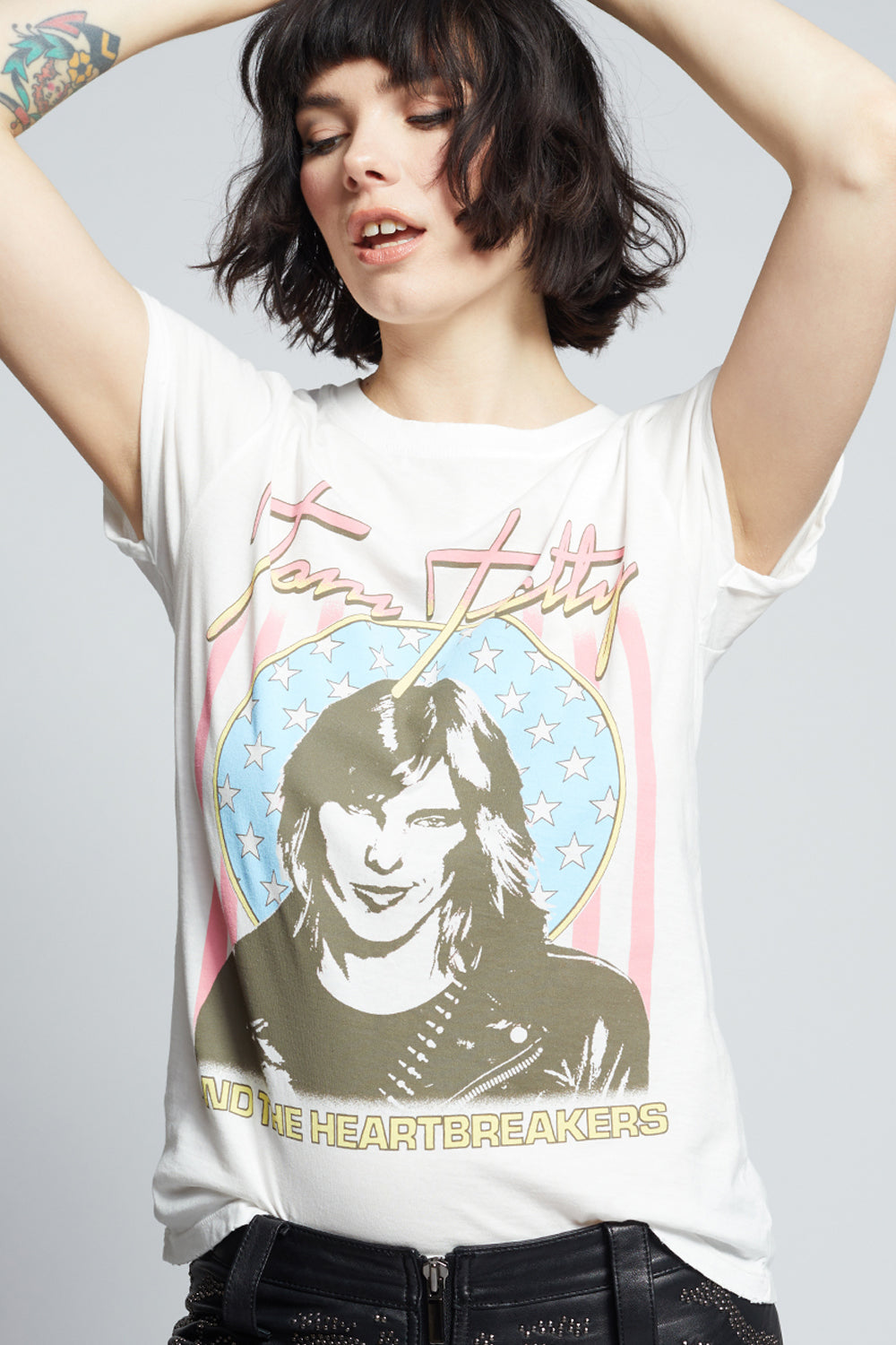 Women's Tom Petty & The Heartbreakers American Girl T-shirt with song graphics
