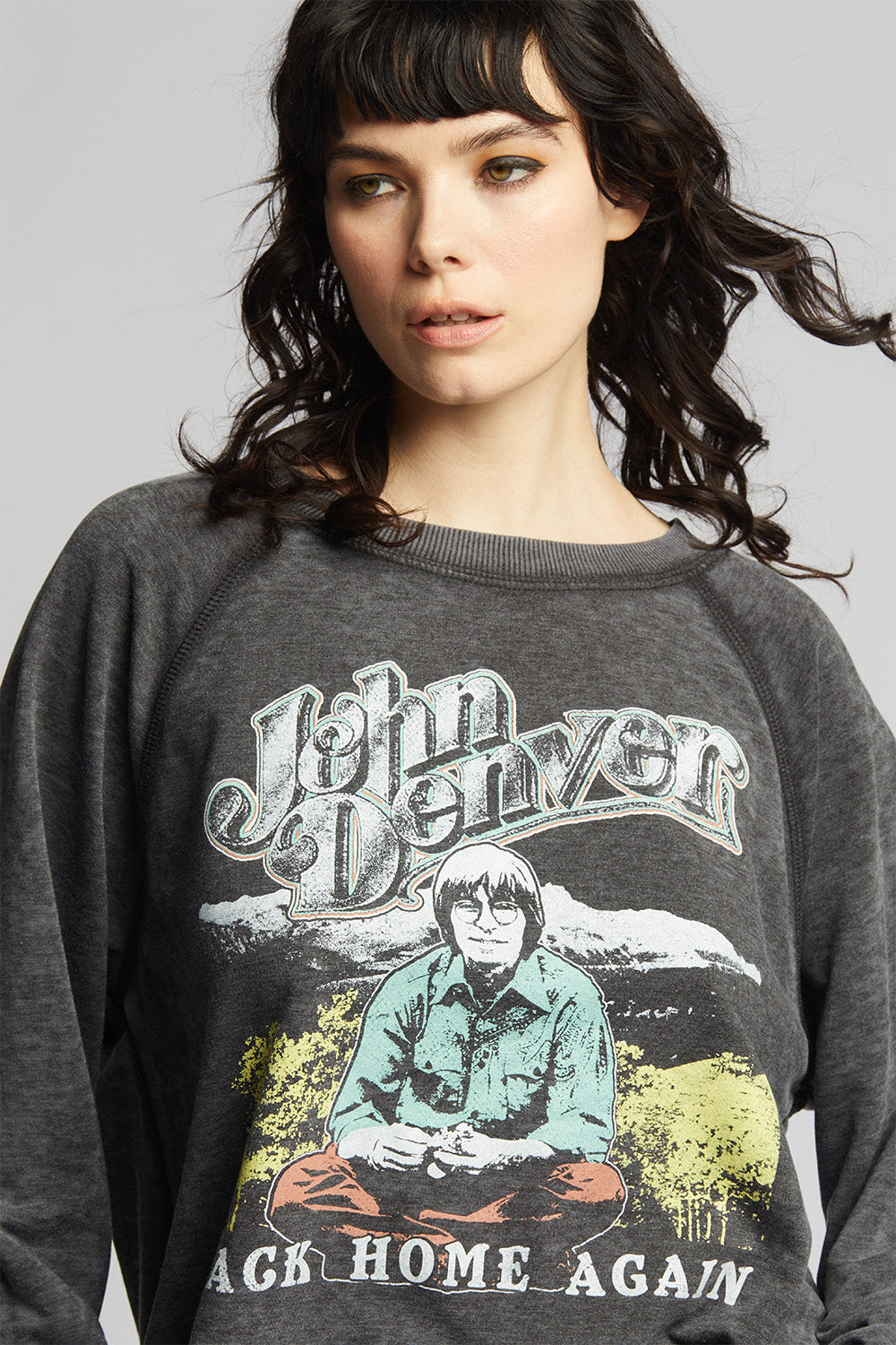 John Denver Back Home Again Oversized Graphic Sweatshirt