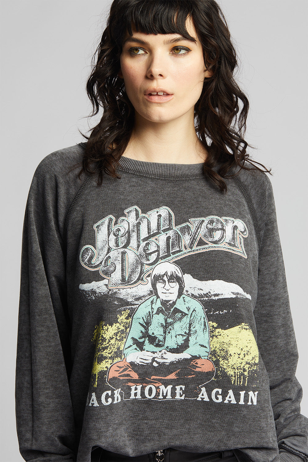 John Denver Back Home Again Oversized Graphic Sweatshirt