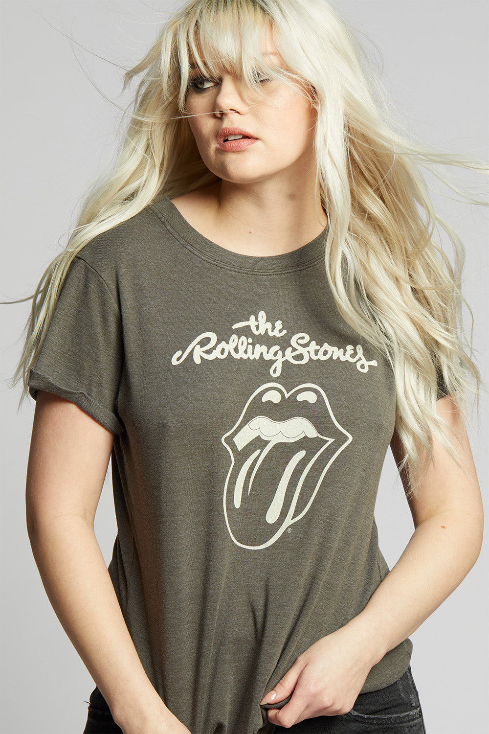 The Rolling Stones Classic Logo Burnout Graphic Tee