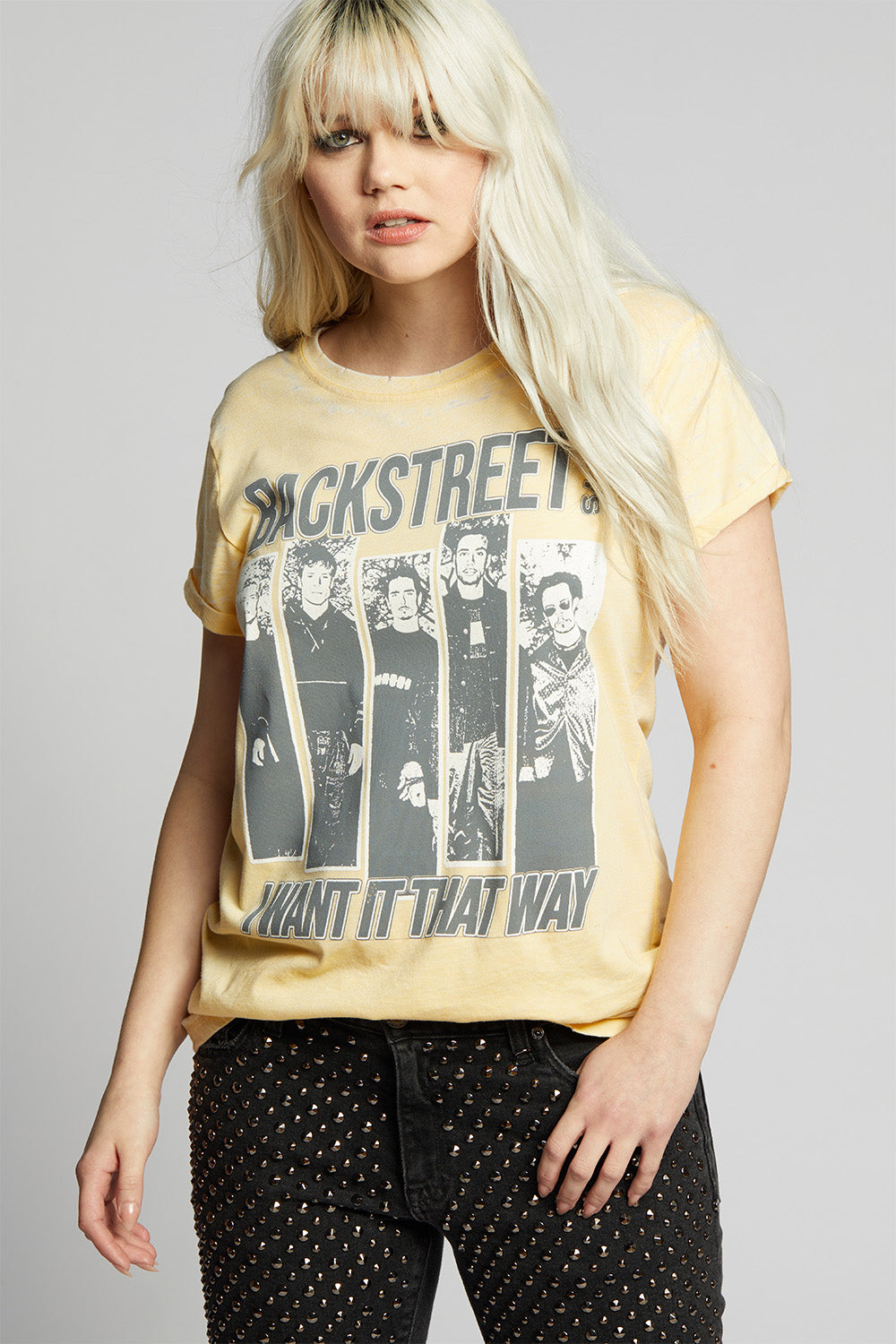 Women's Backstreet Boys I Want It That Way T-shirt with nostalgic graphics