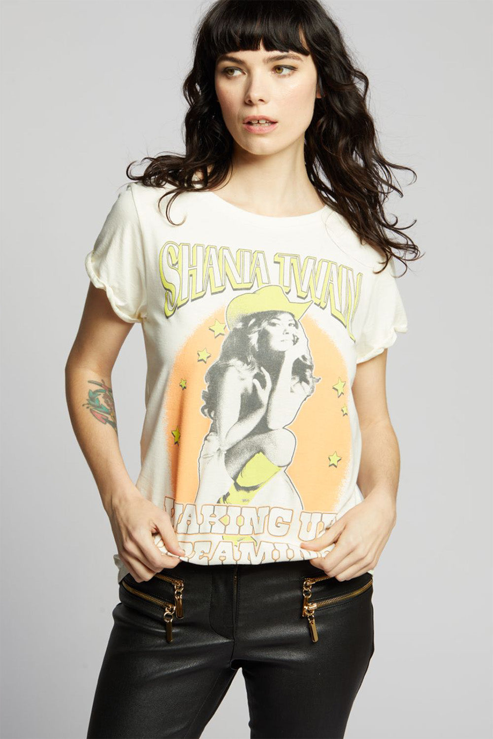 Pearl fitted Shania Twain Waking Up Dreaming t-shirt