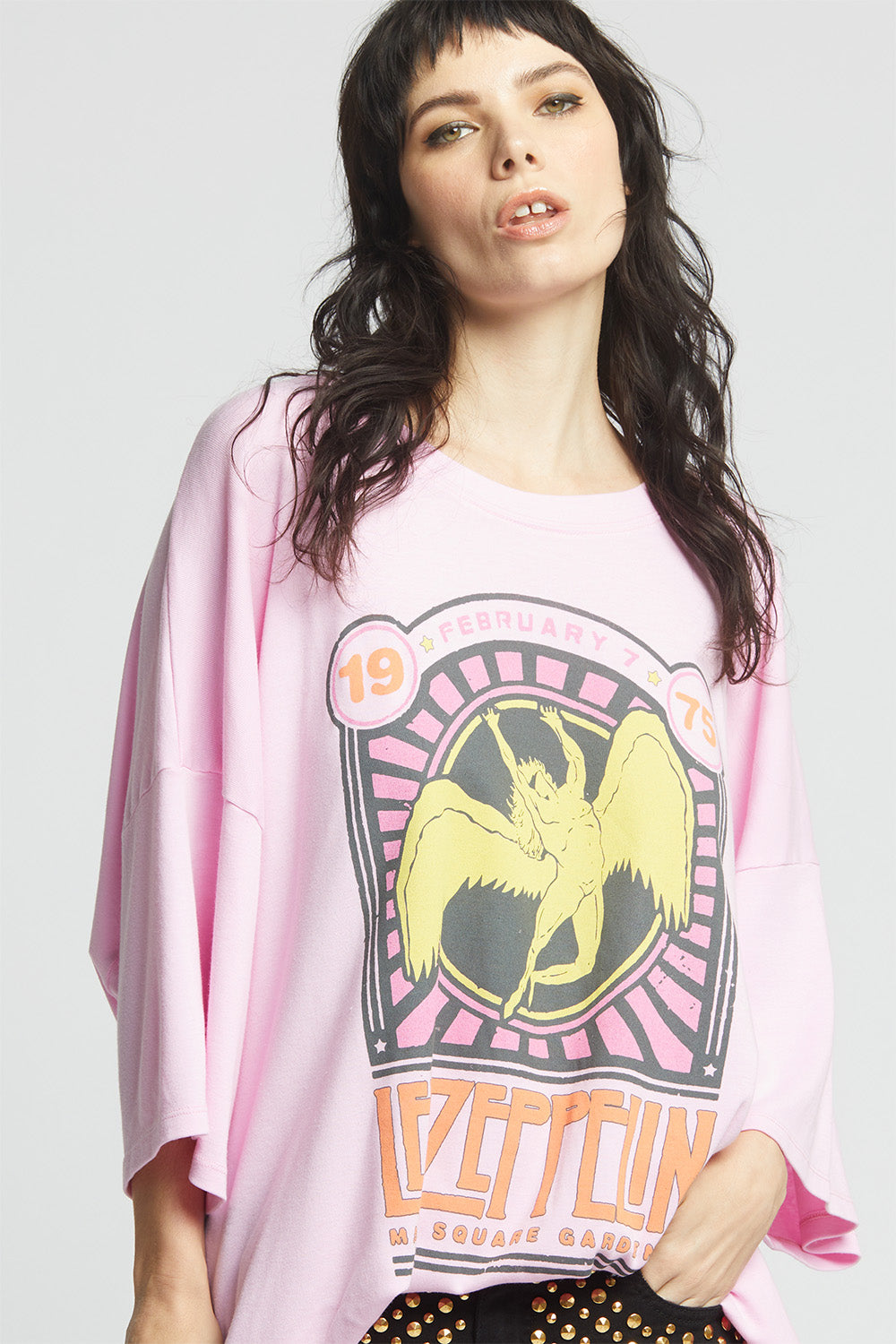 Led Zeppelin 1975 Pink Vintage Inspired Band Tee