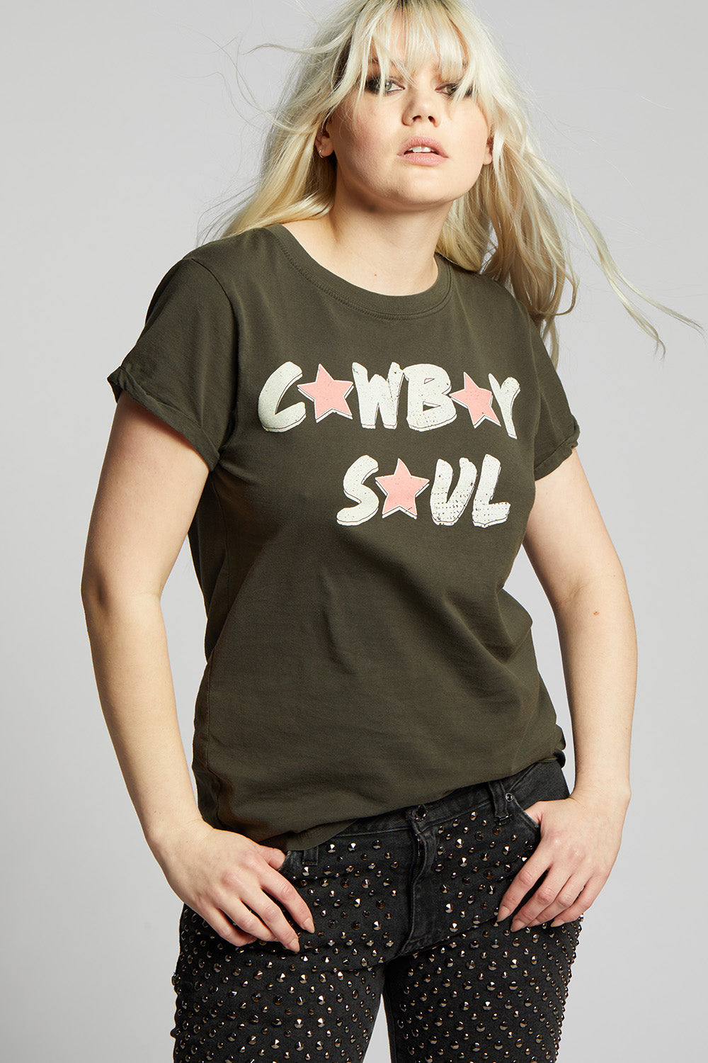 Cowboy Soul Vintage Inspired Fitted Tee