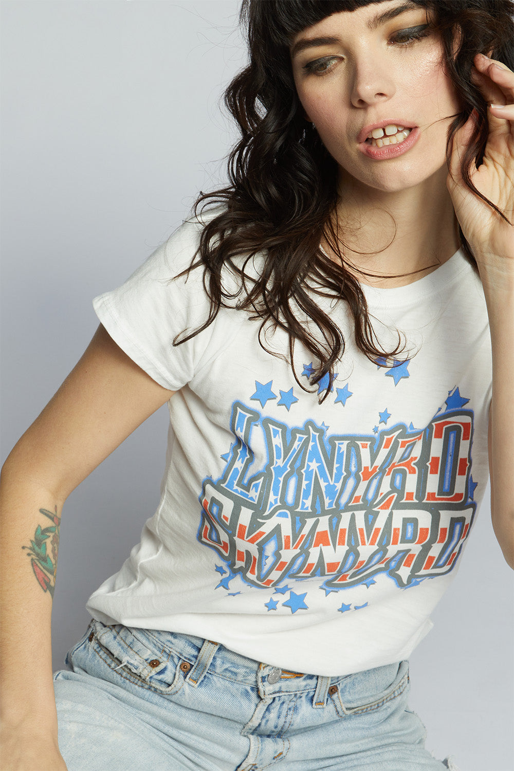 Lynyrd Skynyrd Nation White Graphic Baby Tee