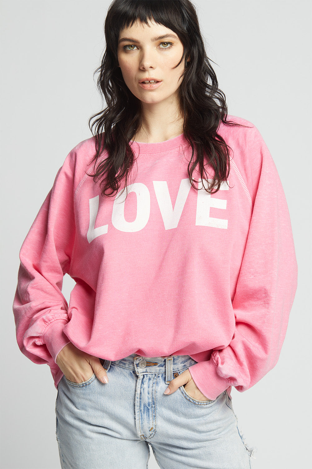 Love Vintage Washed Oversized Sweatshirt