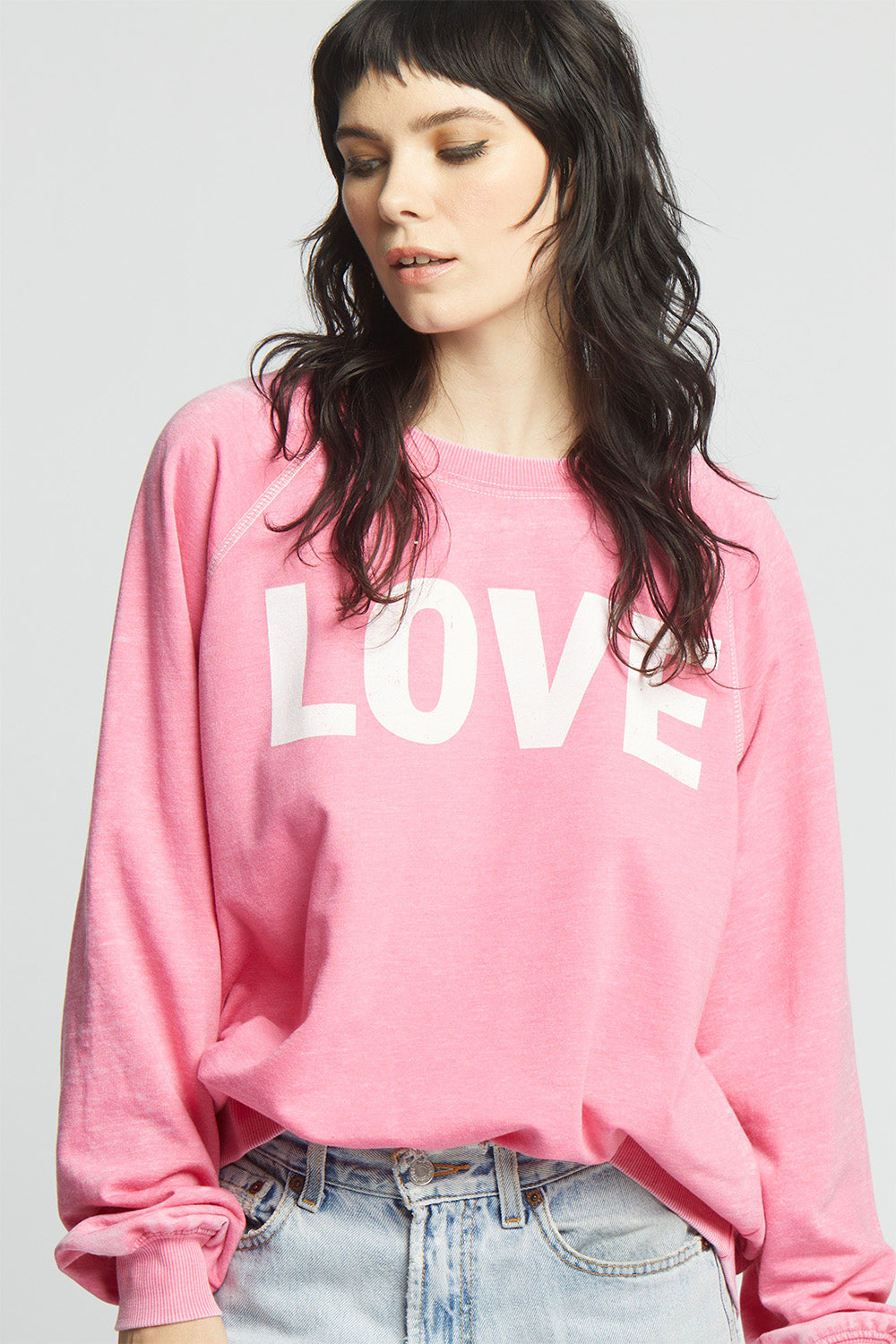 Love Vintage Washed Oversized Sweatshirt