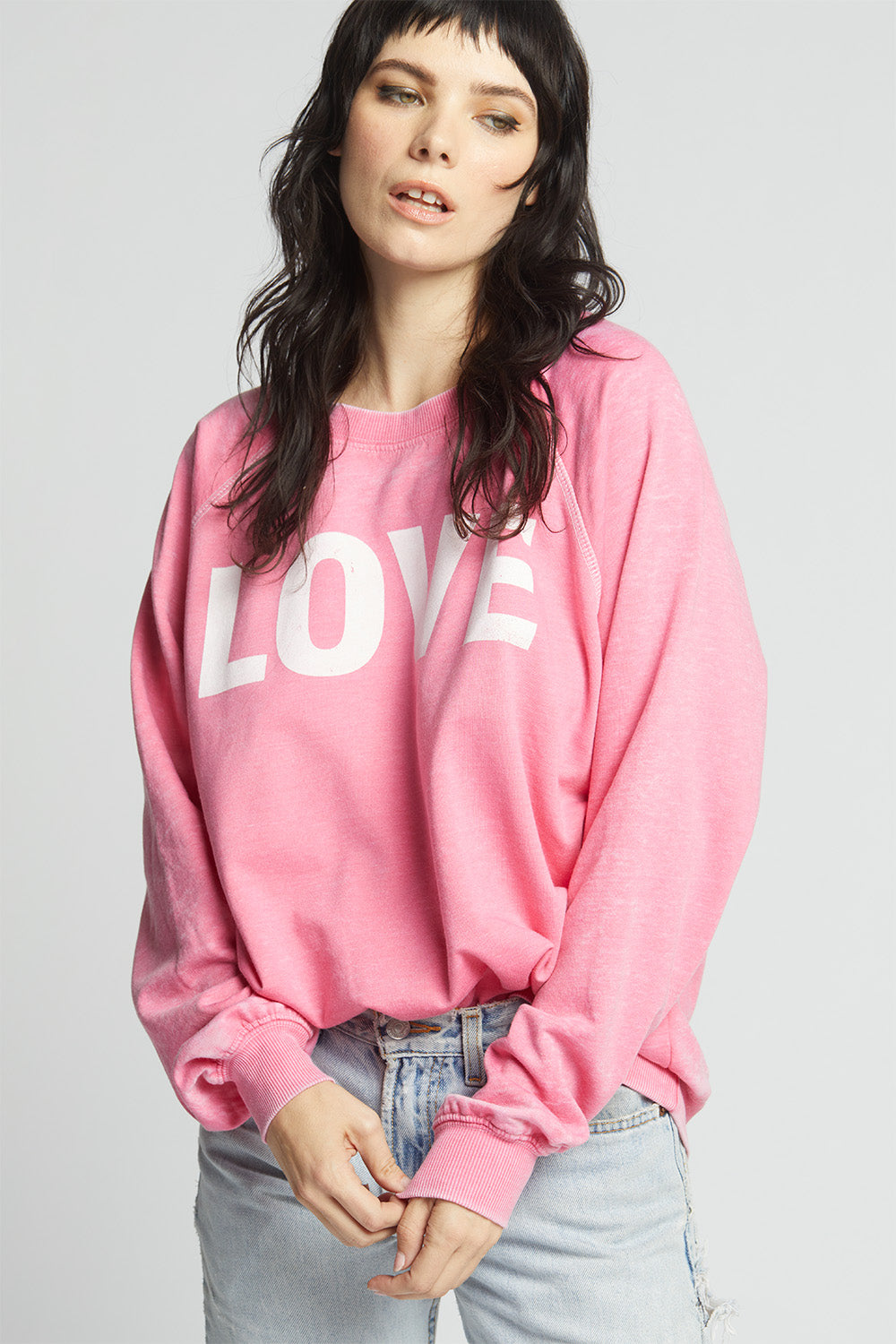 Love Vintage Washed Oversized Sweatshirt