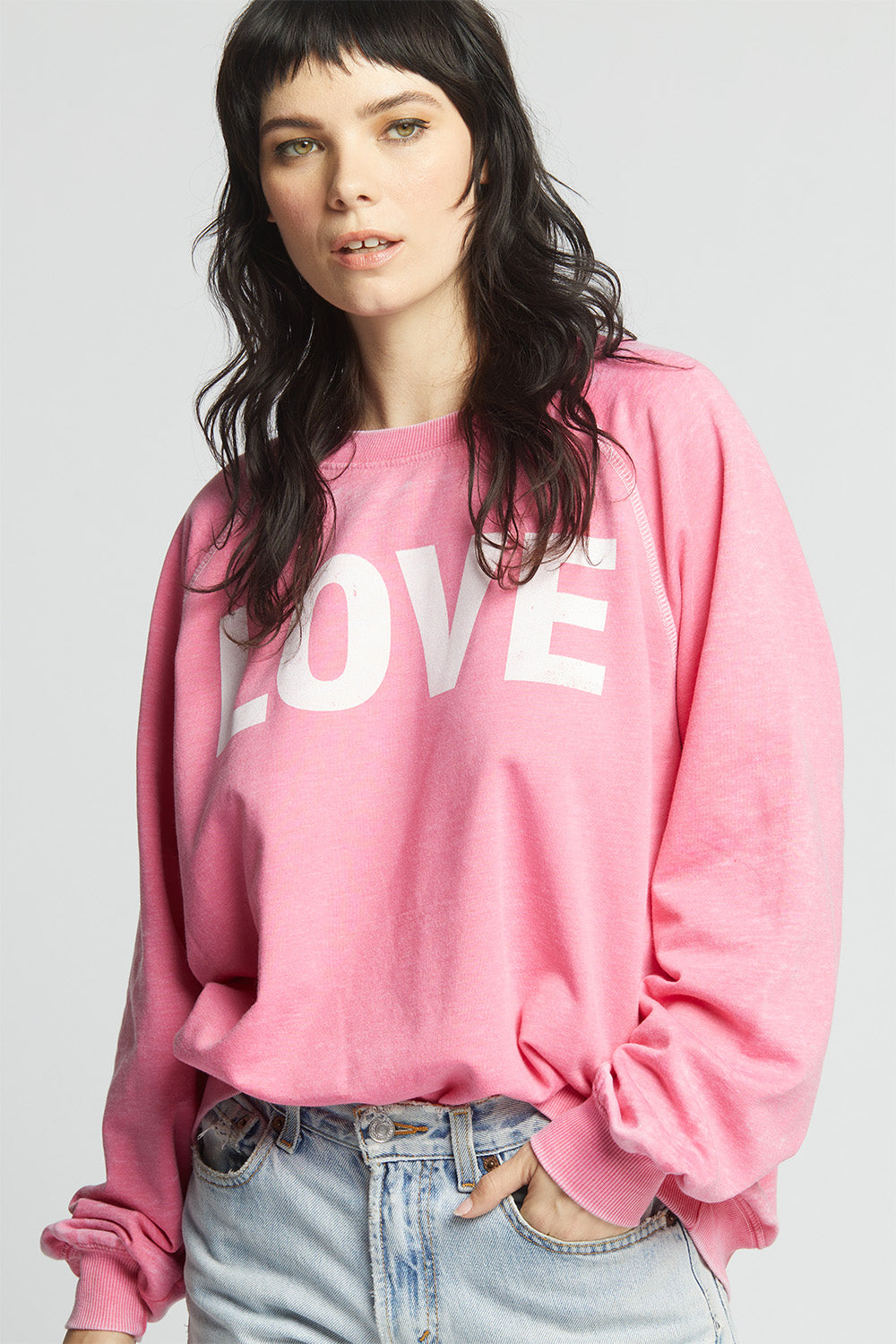 Love Vintage Washed Oversized Sweatshirt