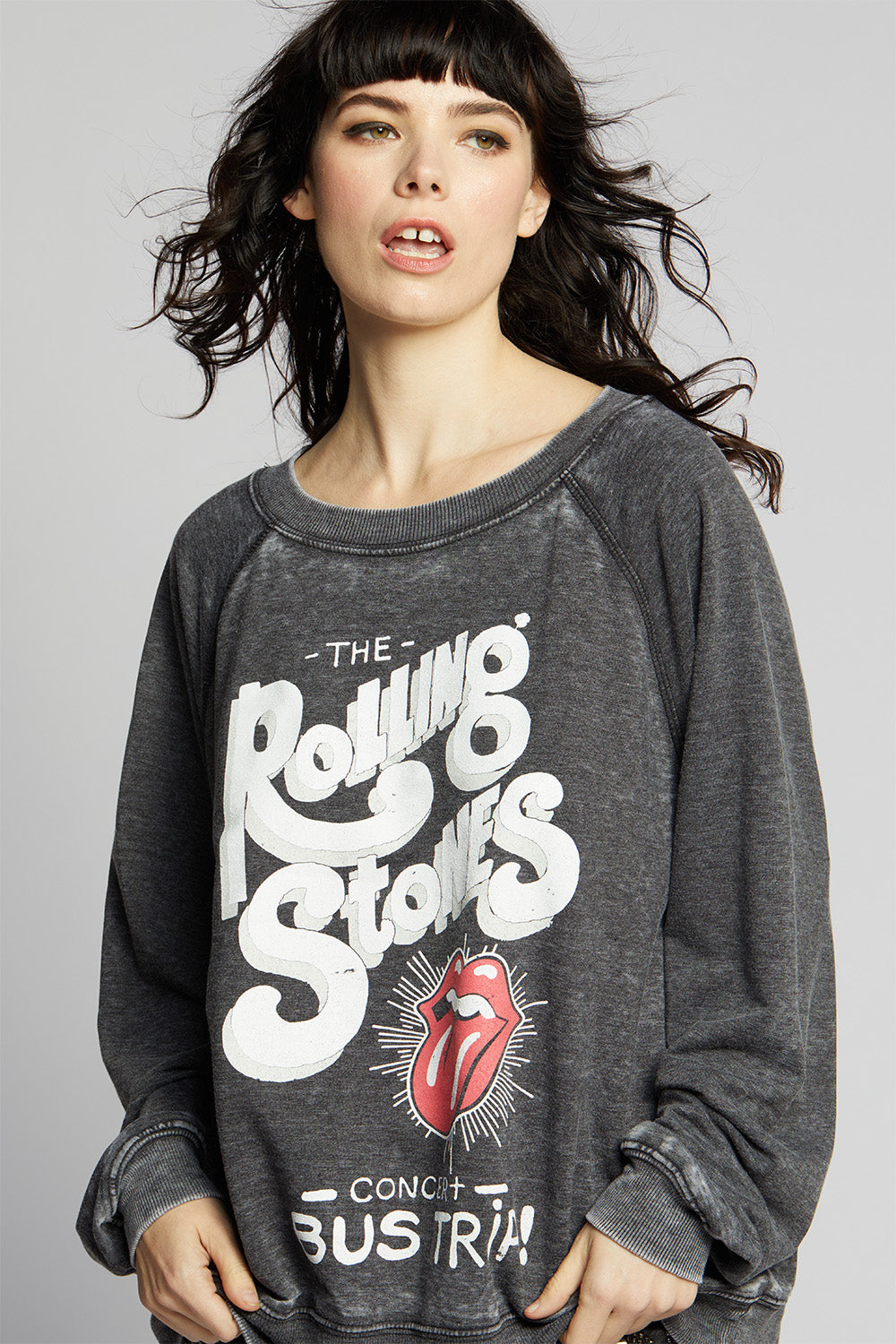 The Rolling Stones Bus Trip Logo Oversized Sweatshirt