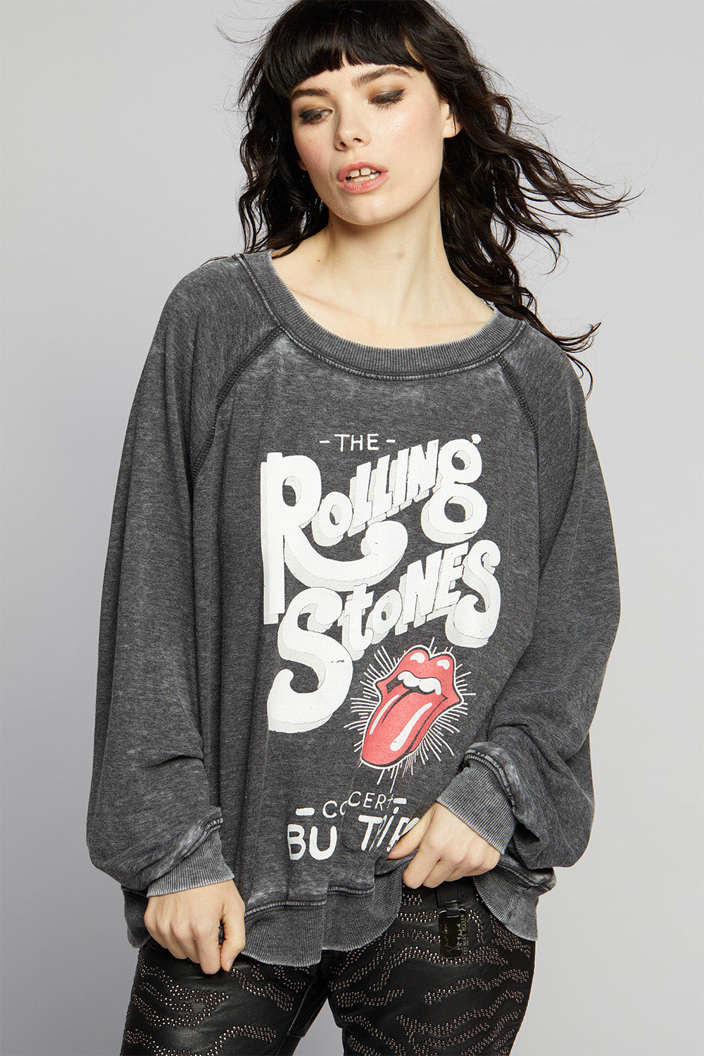 The Rolling Stones Bus Trip Logo Oversized Sweatshirt
