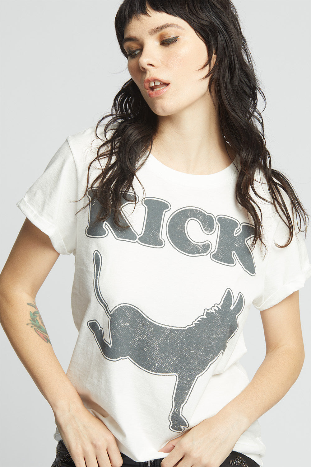 Kick A** White Statement Tee