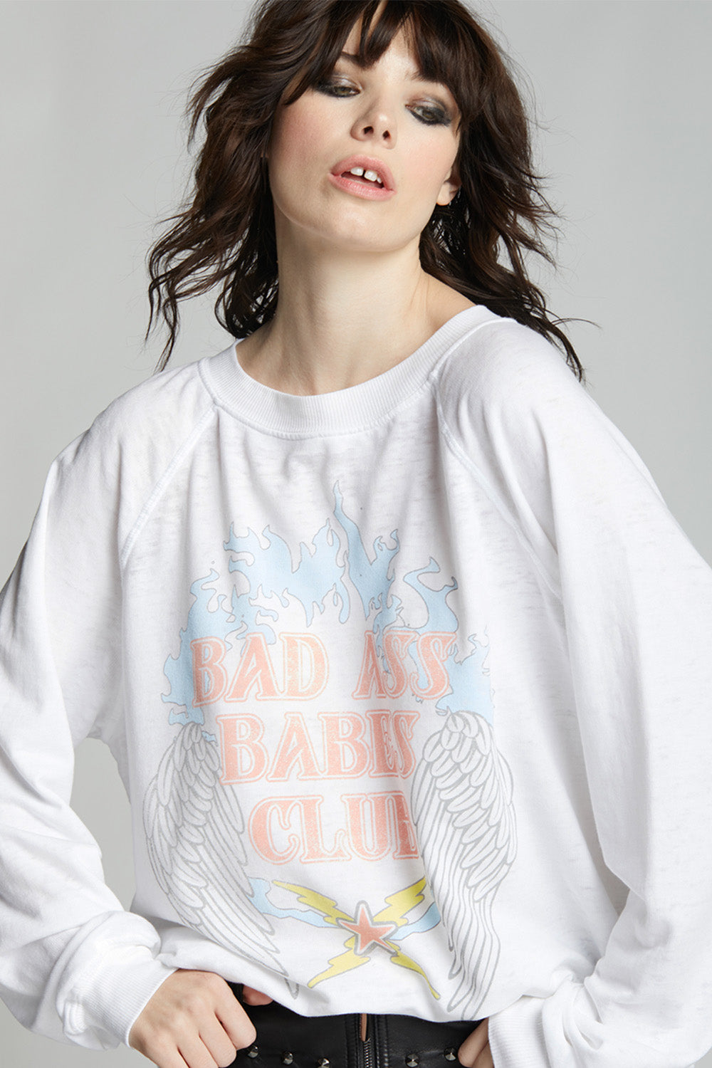 Bad Ass Babe’s Club Oversized Retro Graphic Sweatshirt