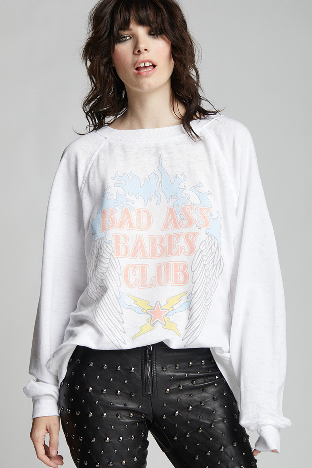 Bad Ass Babe’s Club Oversized Retro Graphic Sweatshirt