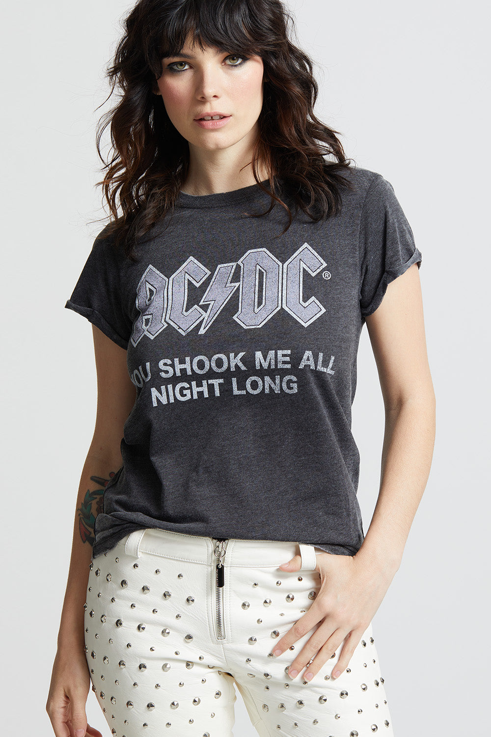 AC/DC Have A Drink Fitted Vintage Band Tee