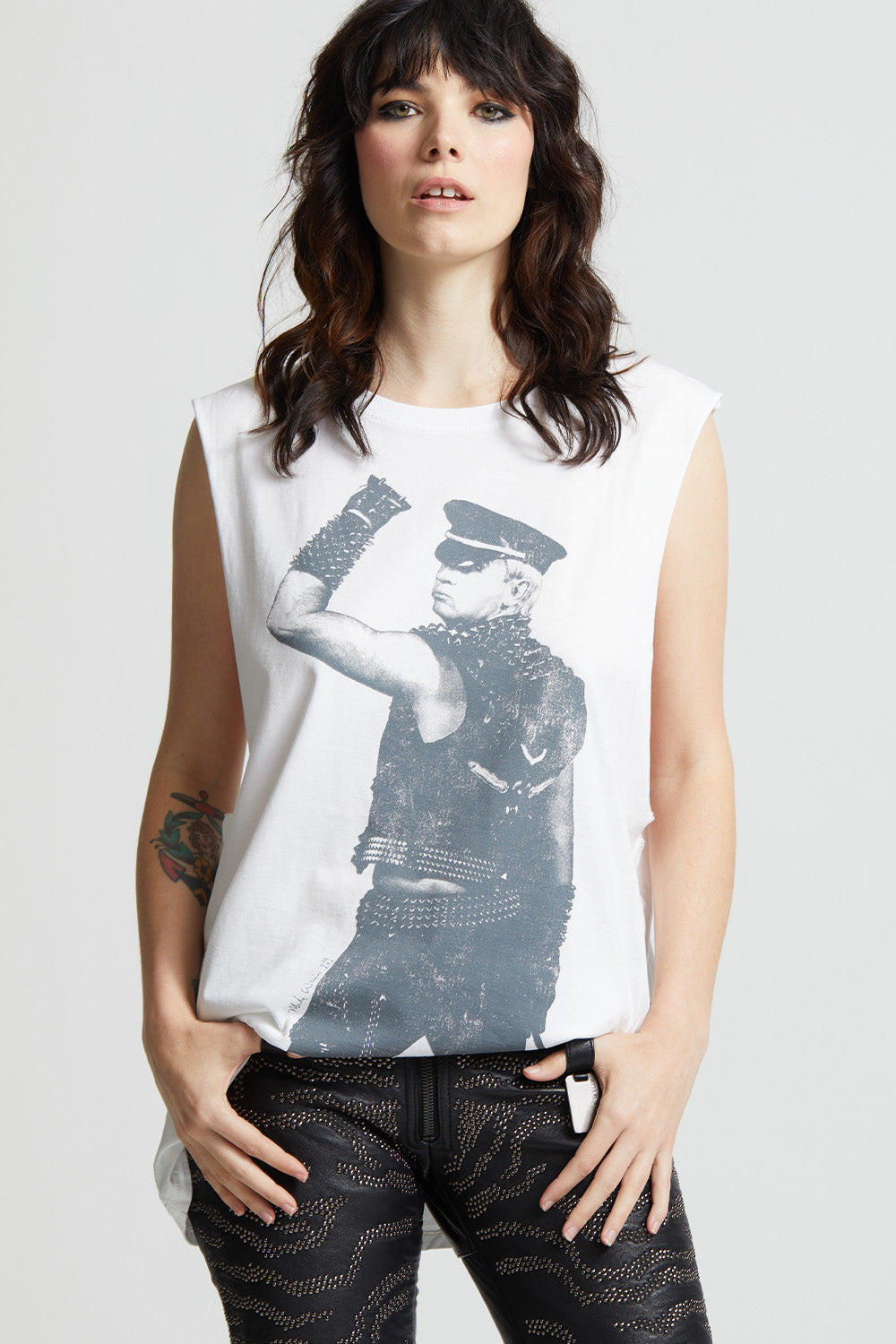 White Unisex Mark Weiss x Rob Halford Photo Muscle T-shirt