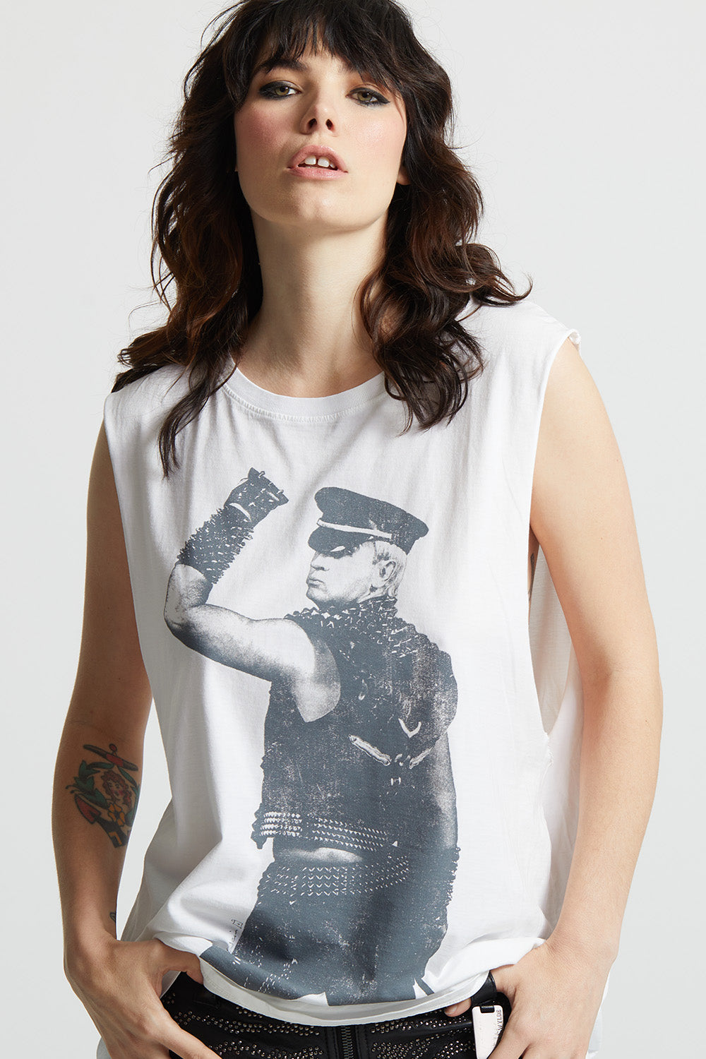 White Unisex Mark Weiss x Rob Halford Photo Muscle T-shirt