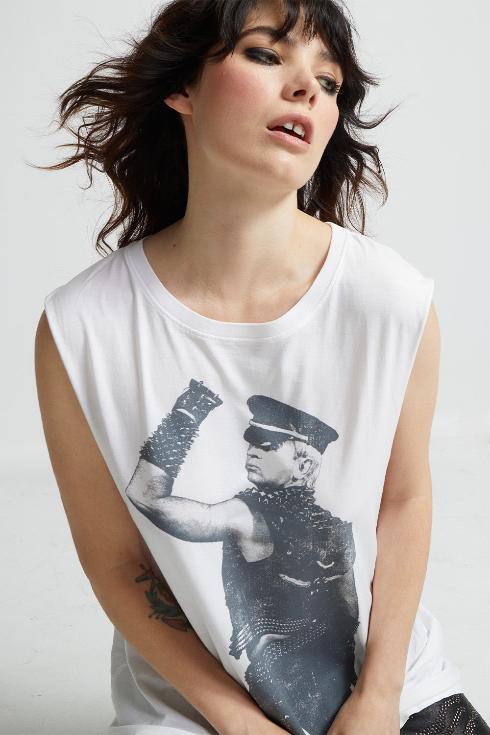 White Unisex Mark Weiss x Rob Halford Photo Muscle T-shirt