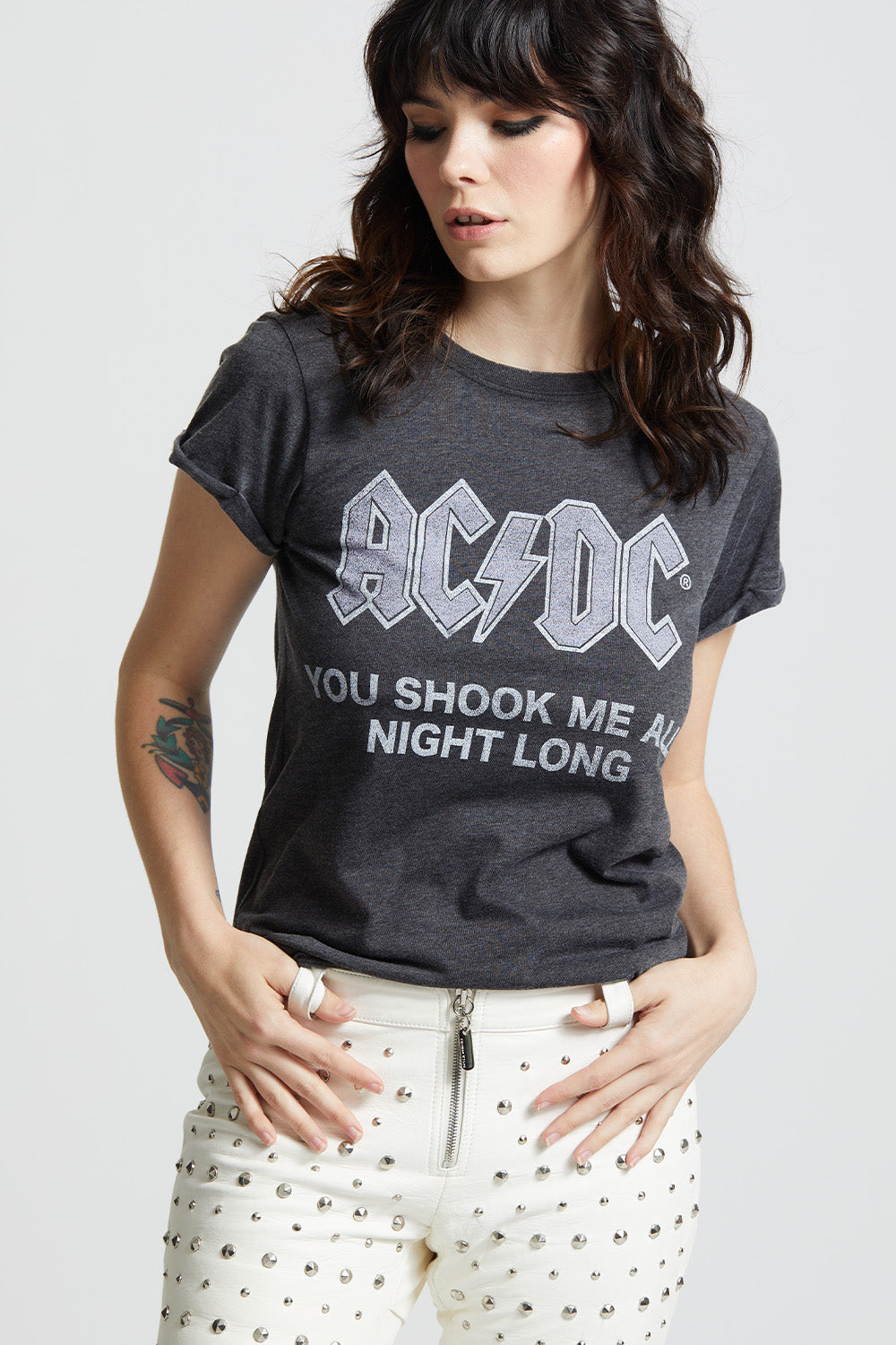 AC/DC Have A Drink Fitted Vintage Band Tee