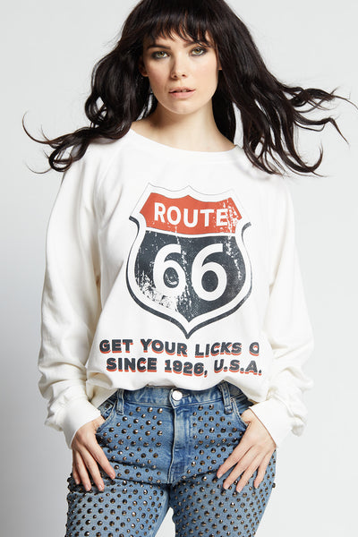 Route 66 Oversized Sweatshirt | Licensed Vintage Pullover