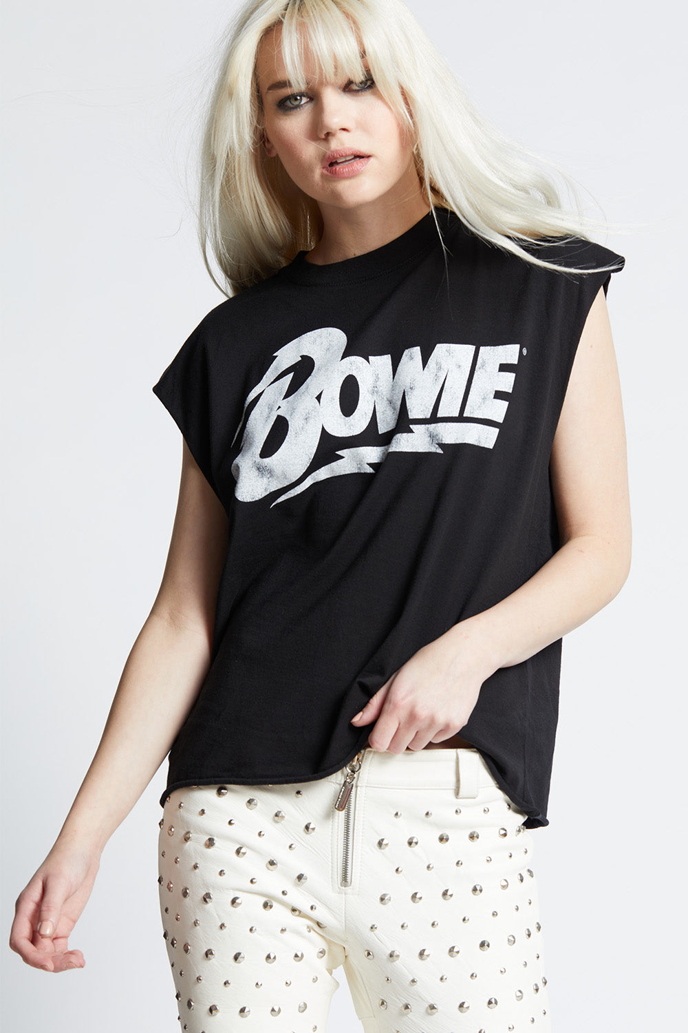 Bowie Cut Off Sleeve Tee