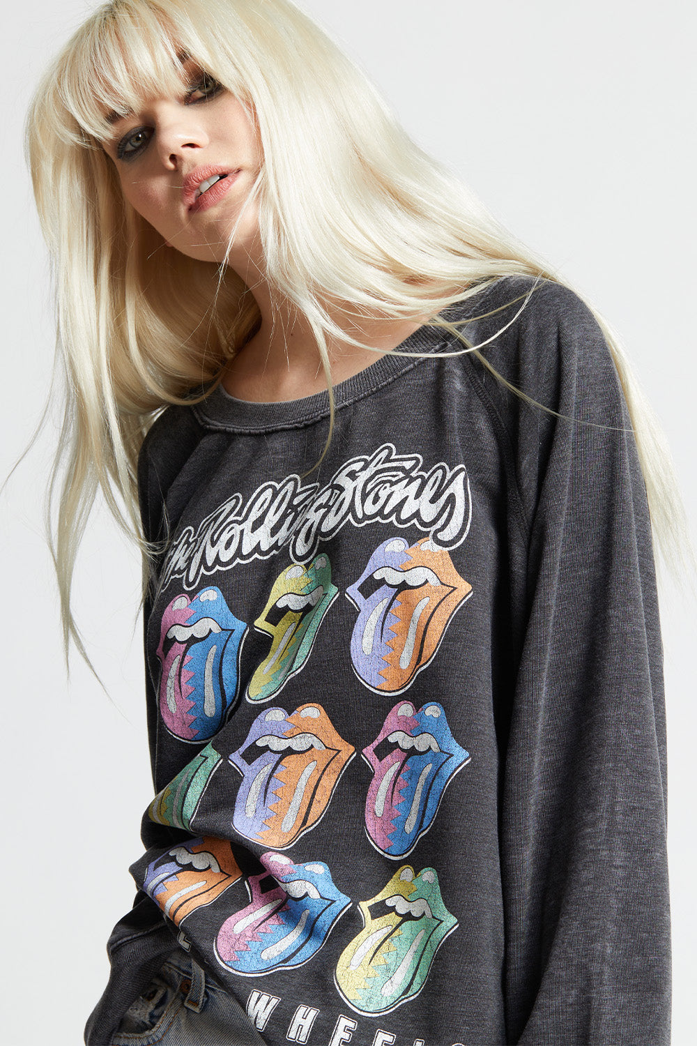 The Rolling Stones Steel Wheels Tour Oversized Graphic Sweatshirt