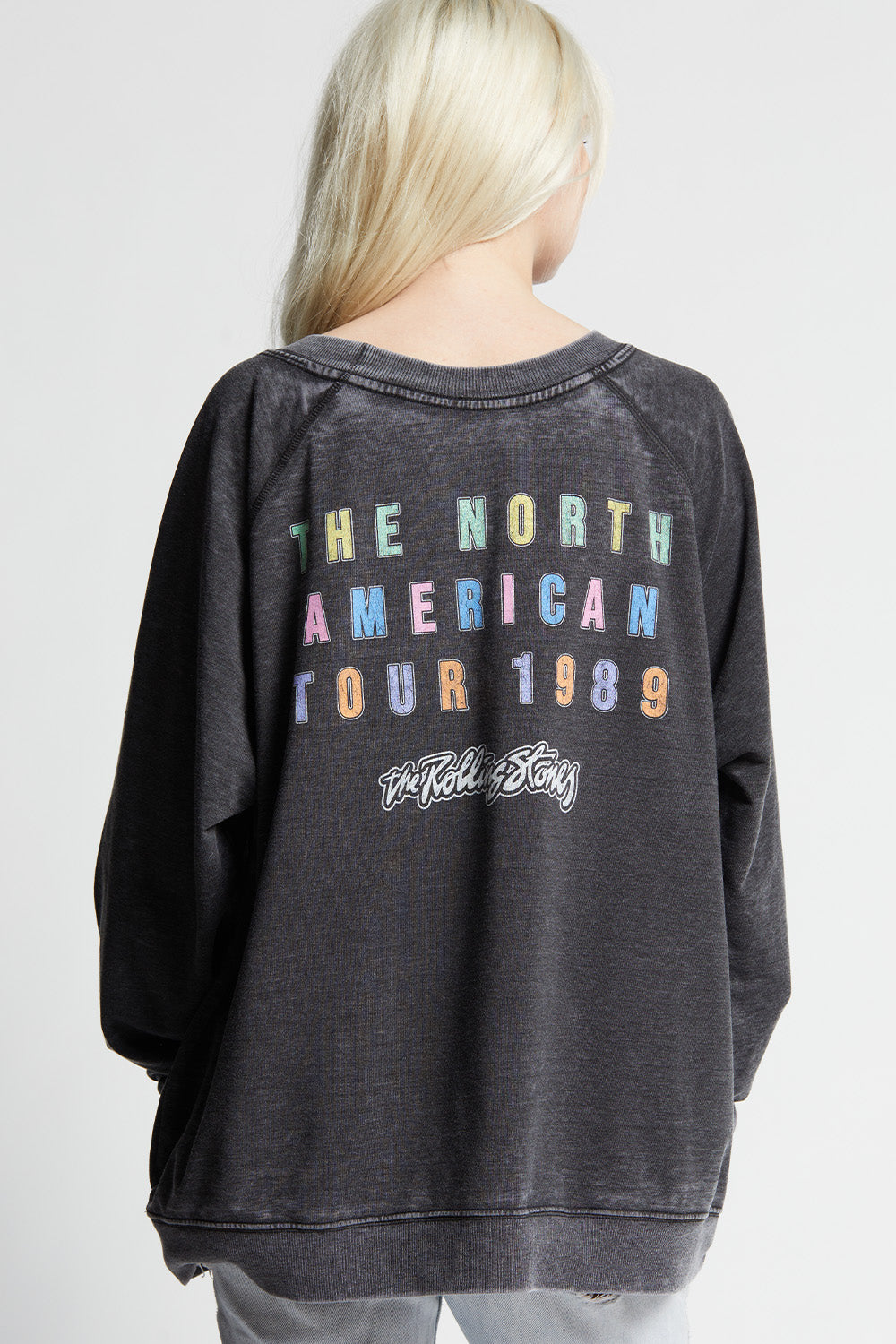 The Rolling Stones Steel Wheels Tour Oversized Graphic Sweatshirt