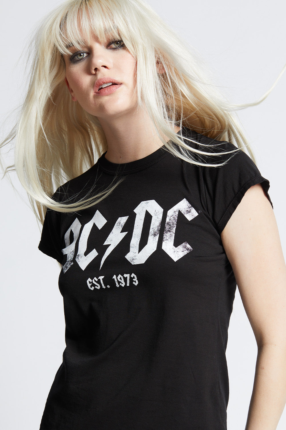 AC/DC 1973 Black Baby Tee