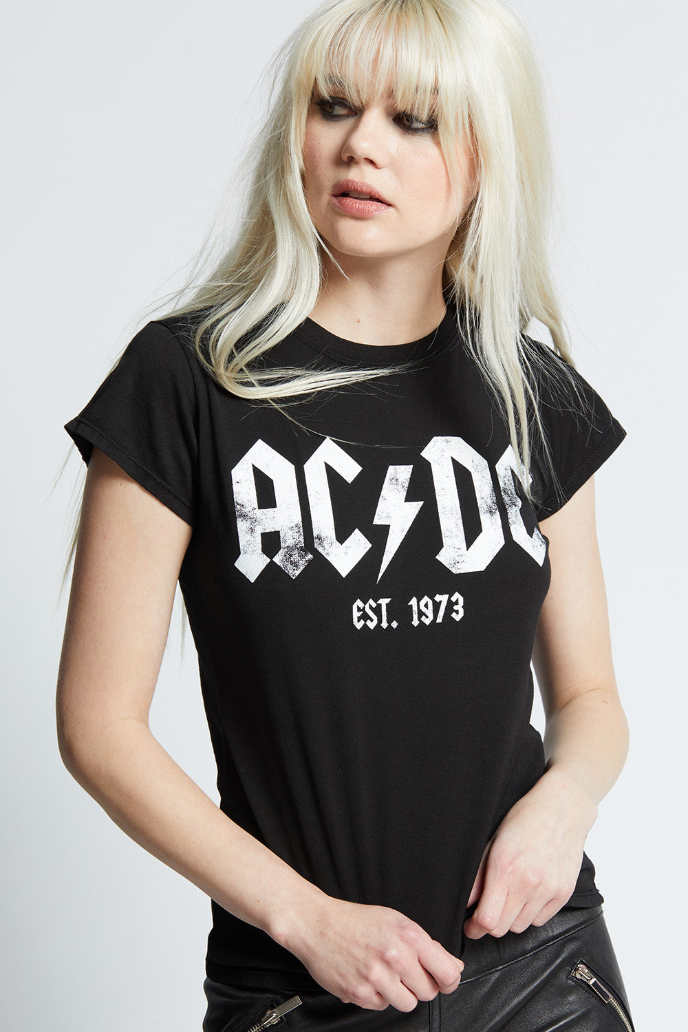 AC/DC 1973 Black Baby Tee