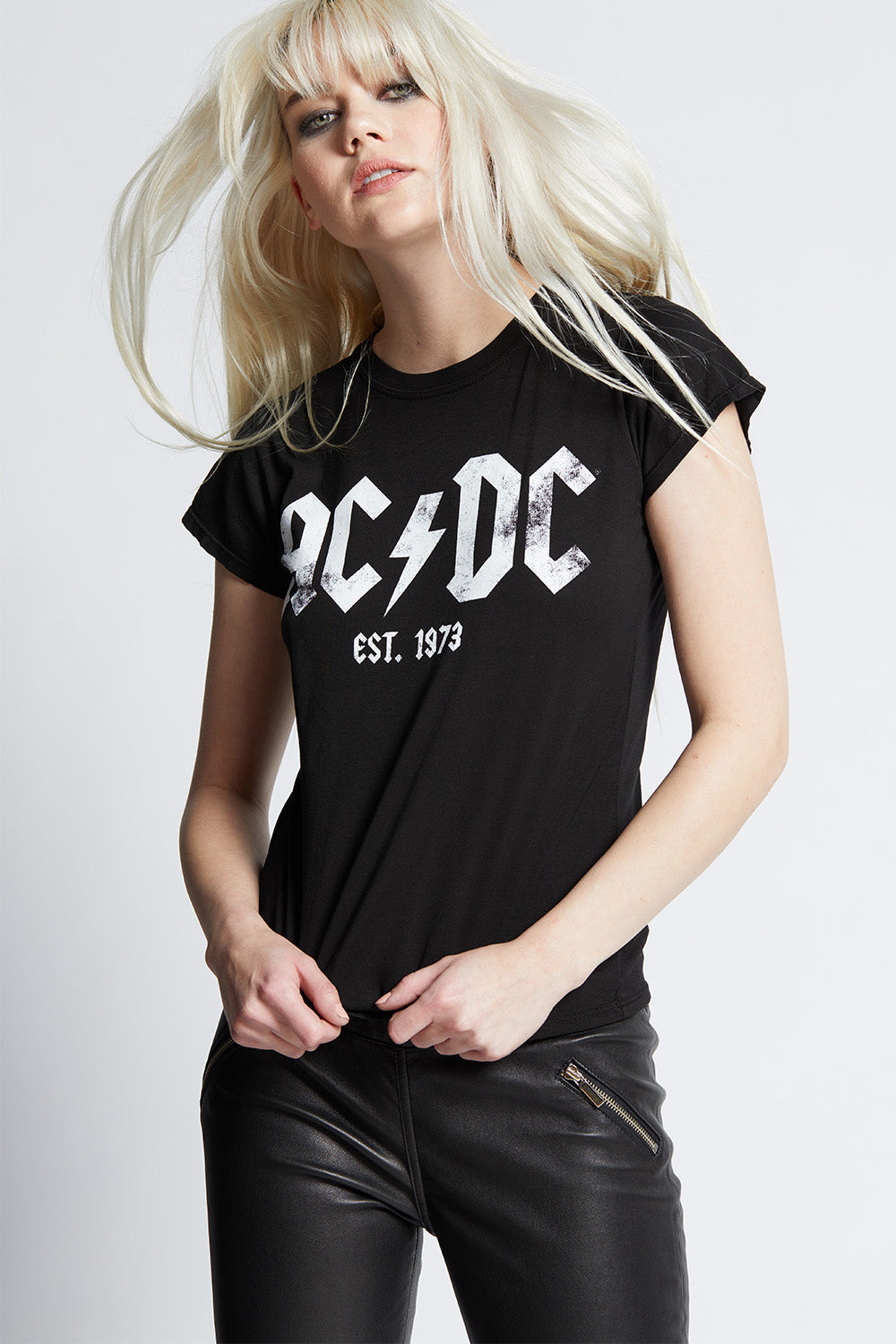 AC/DC 1973 Black Baby Tee