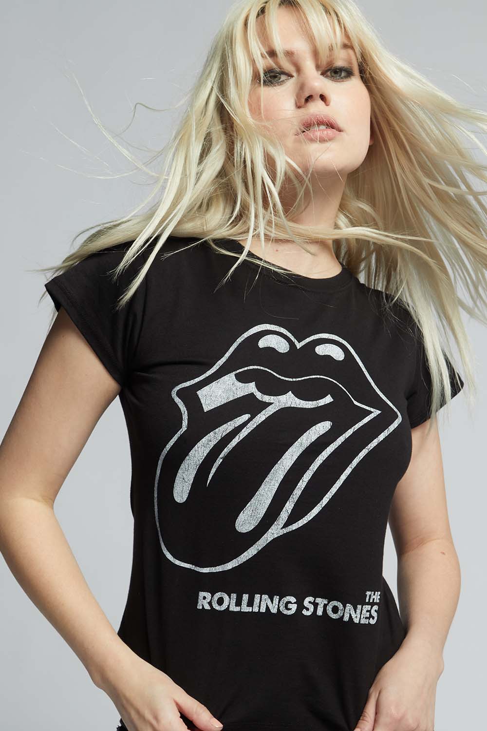 The Rolling Stones Band Logo Black Baby Tee