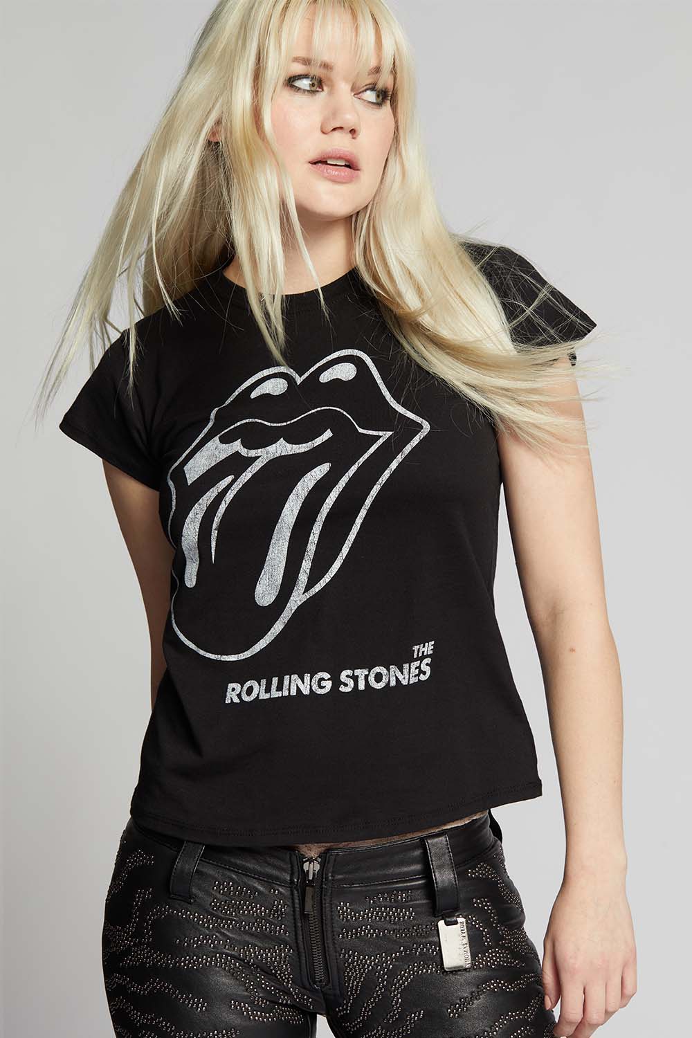 The Rolling Stones Band Logo Black Baby Tee