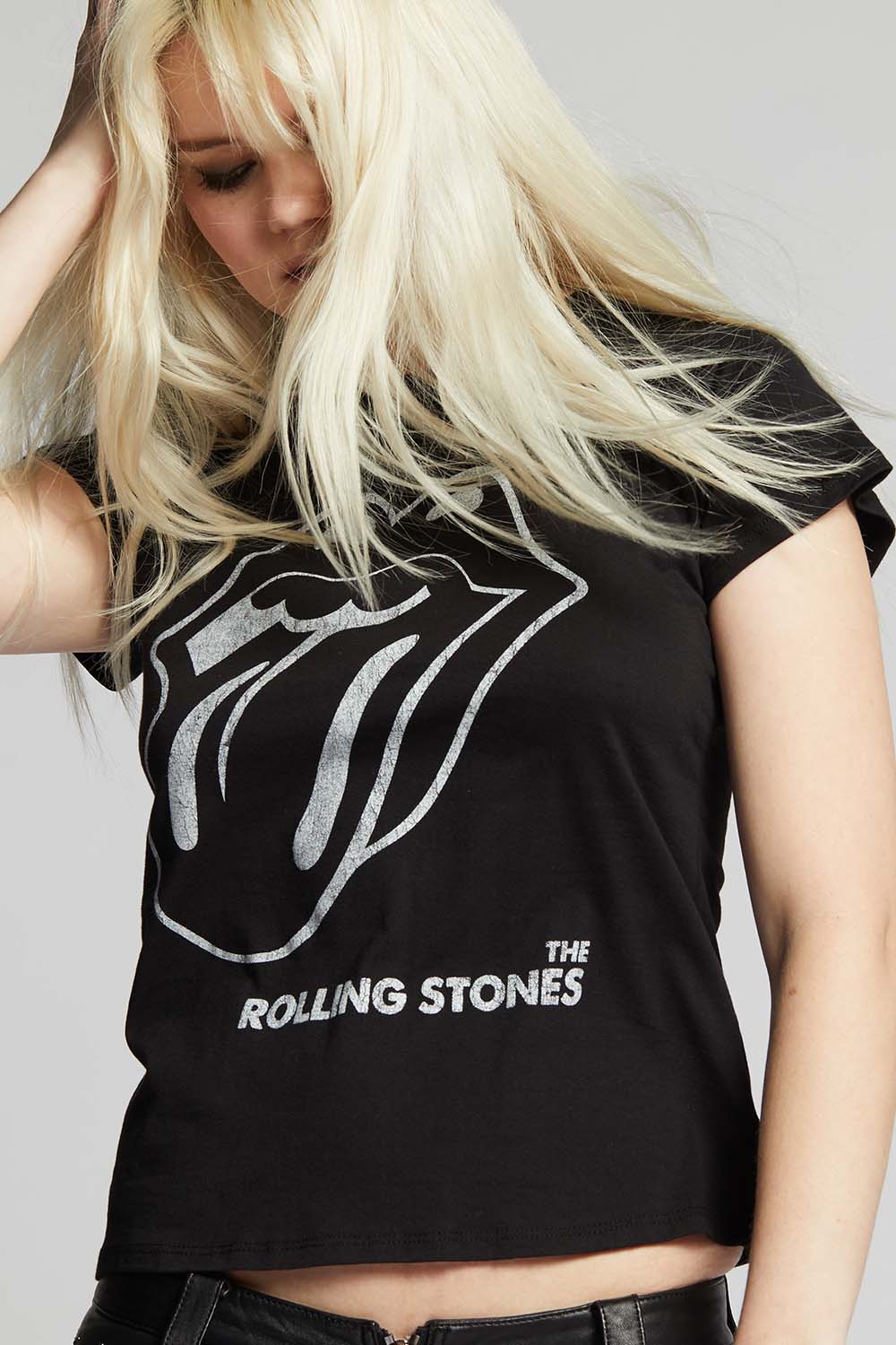 The Rolling Stones Band Logo Black Baby Tee