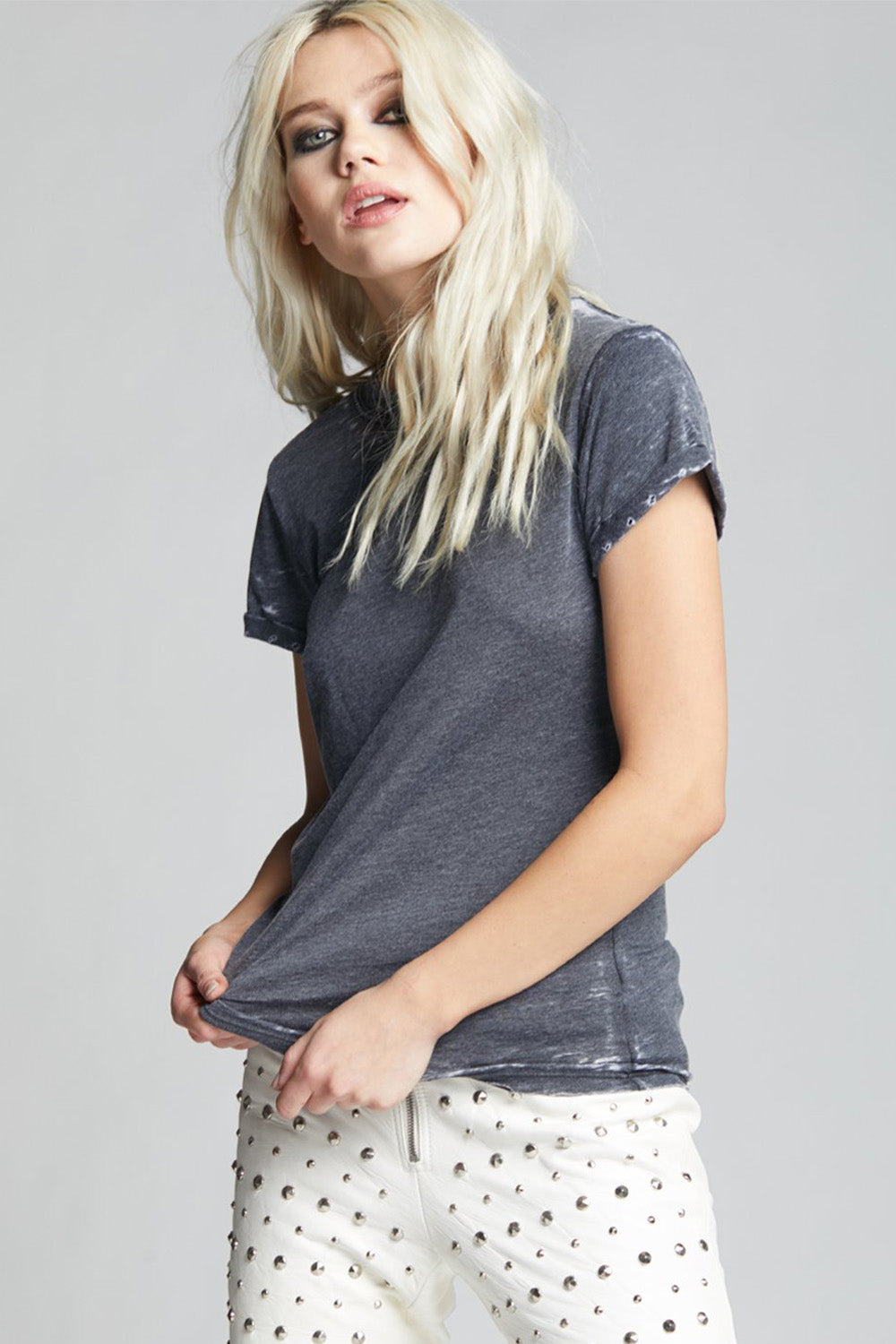Black Distressed Tee